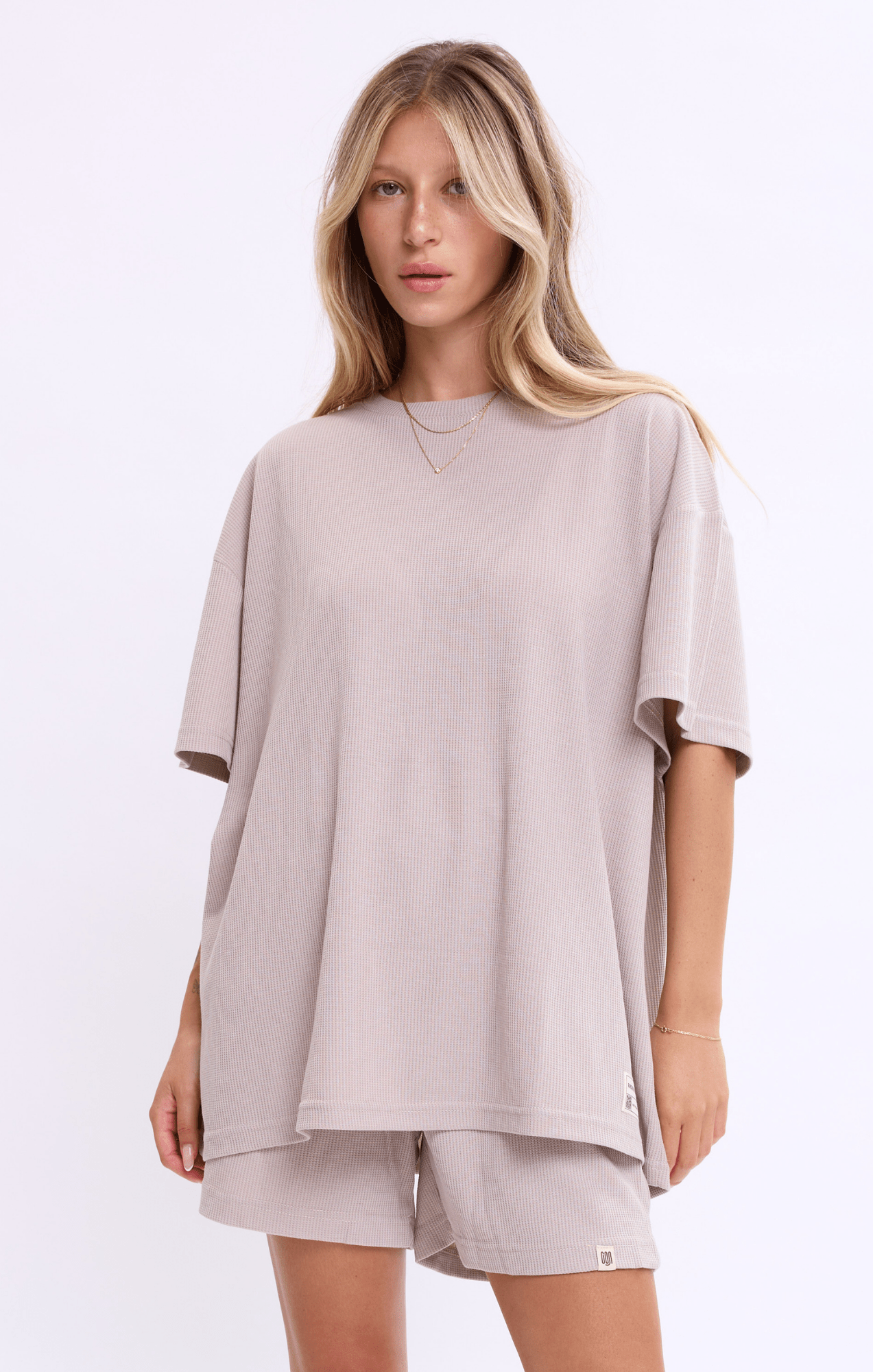 Light Khaki - Waffle T-Shirt - GONSURFING