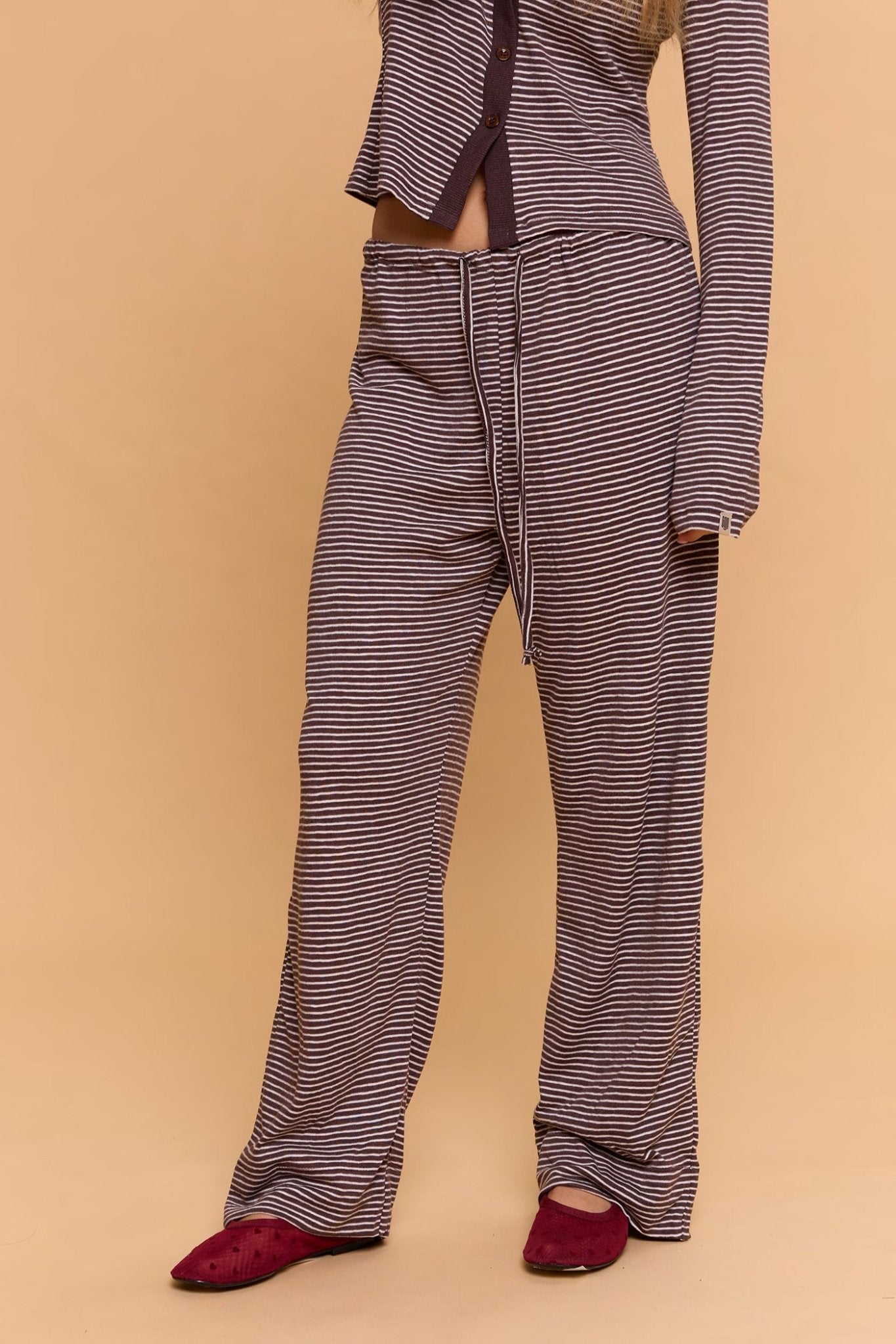 Long striped pants - brown - GONSURFING