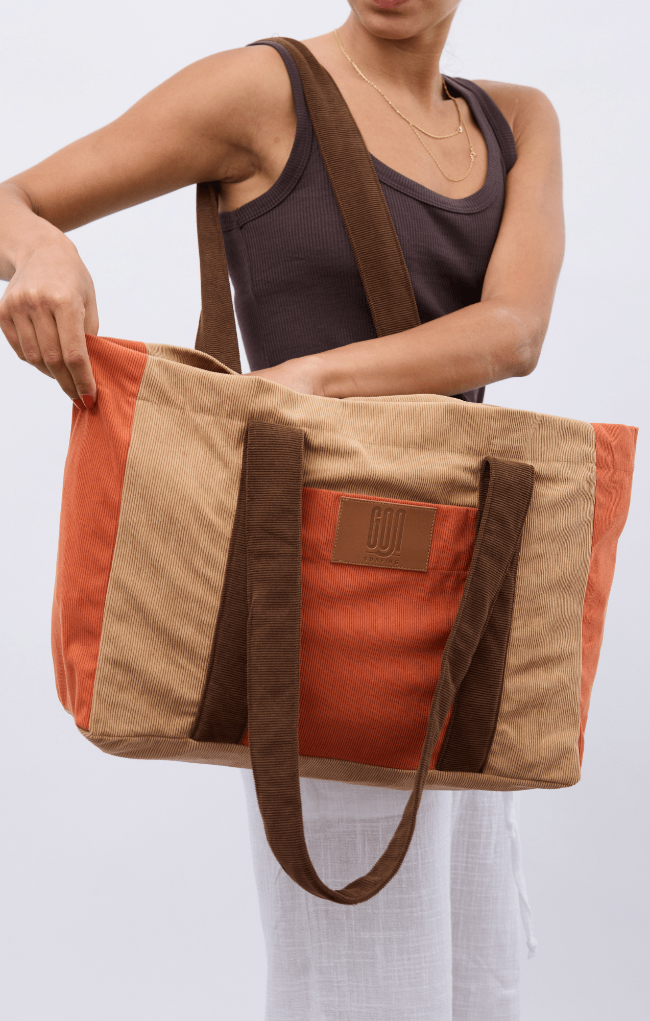 Mix brown - Corduroy Bag - GONSURFING