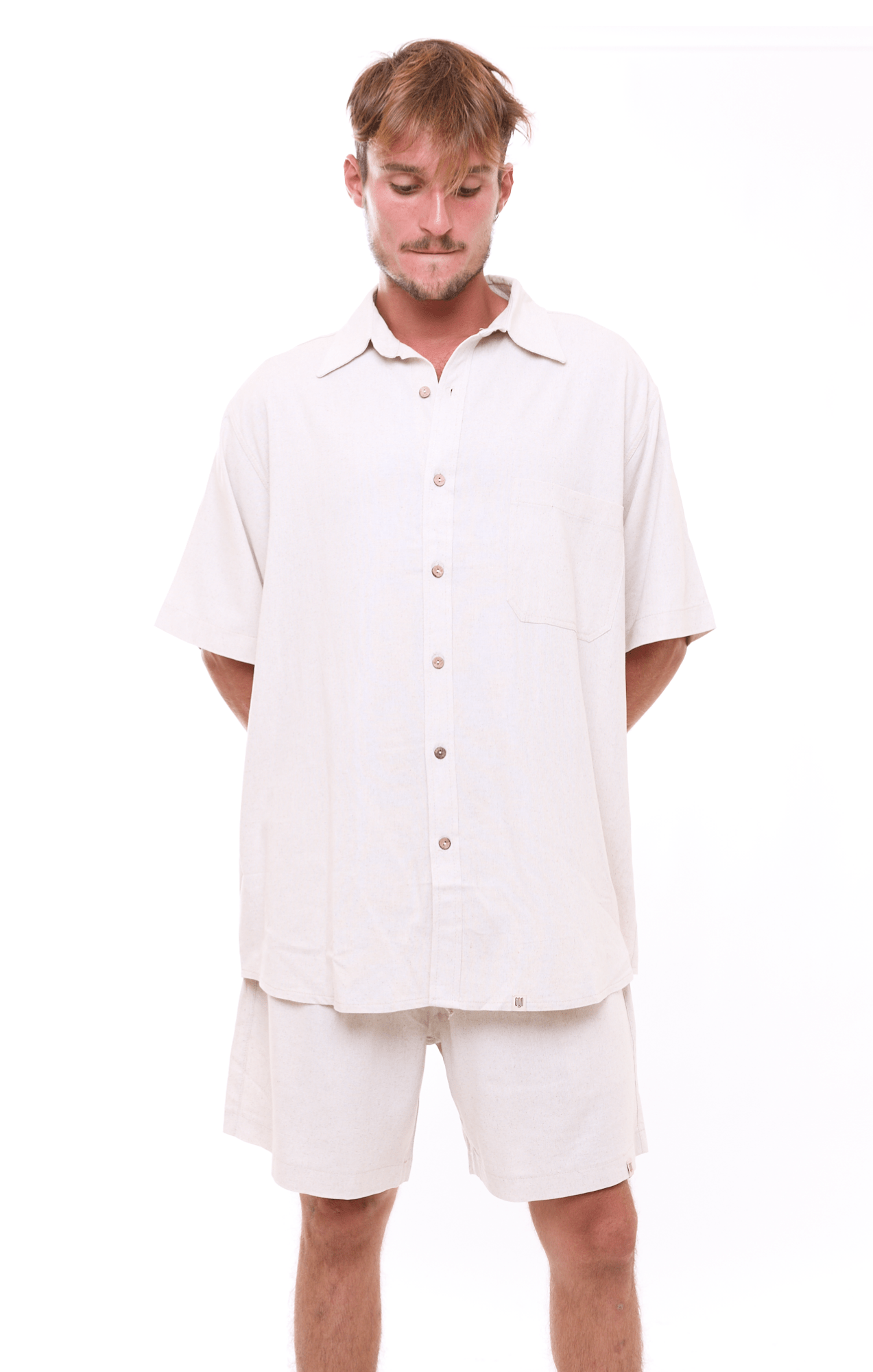Natural Light - Unisex Oversize Linen Shirt - GONSURFING