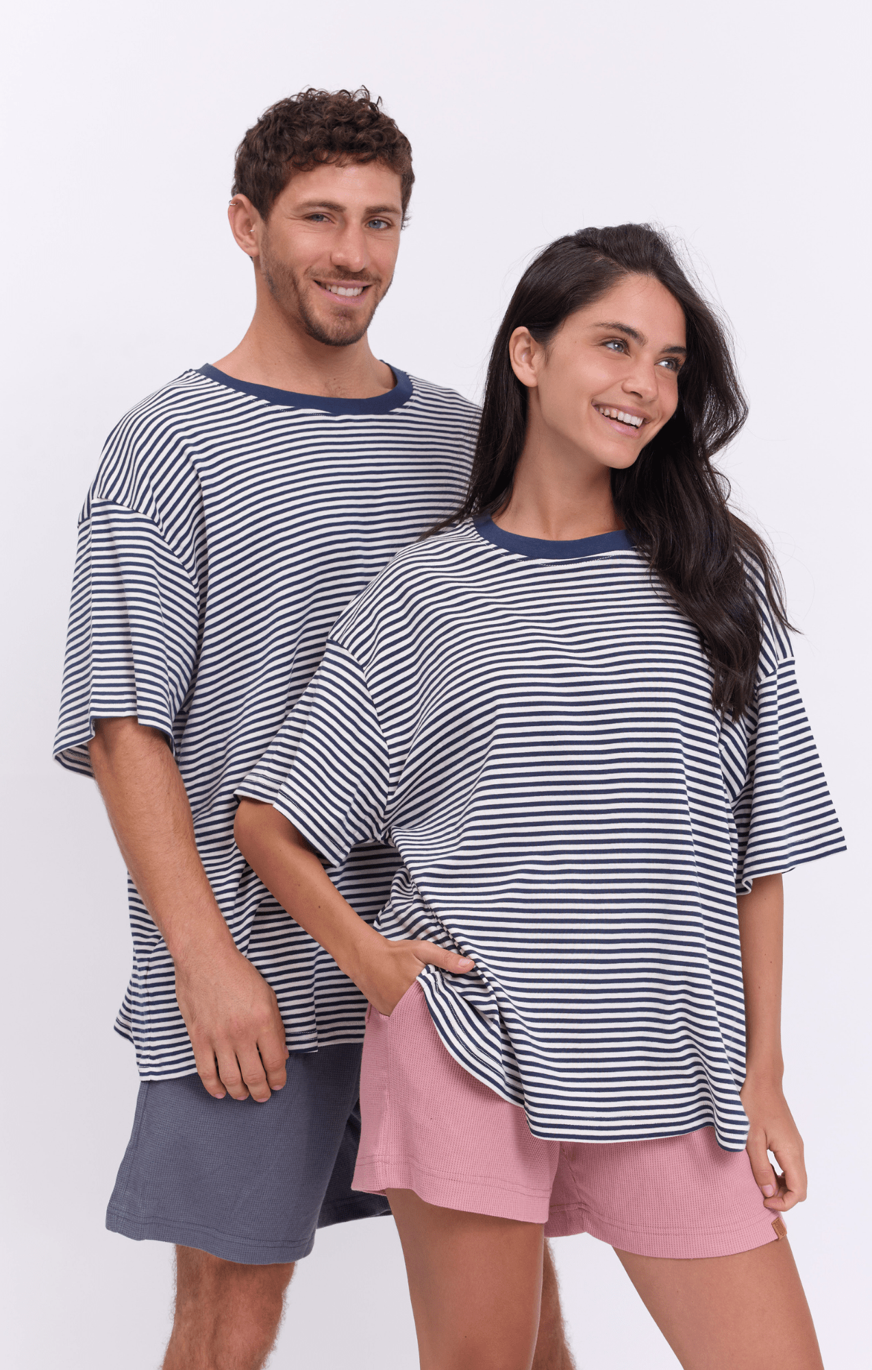 Navy Stripes - Oversize T-Shirt - GONSURFING