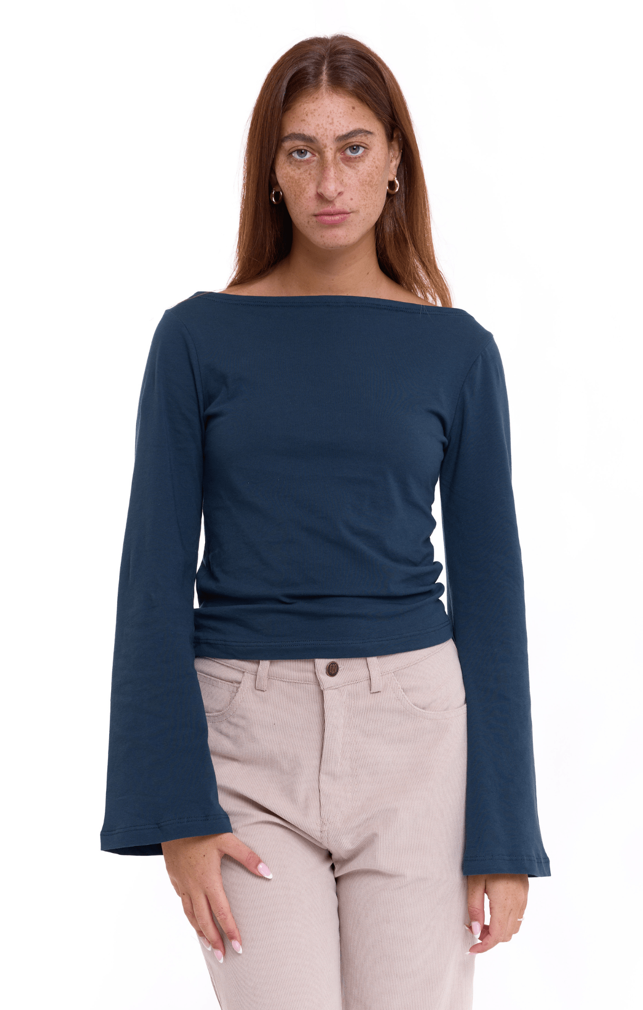 Off shoulder shirt - Navy - GONSURFING