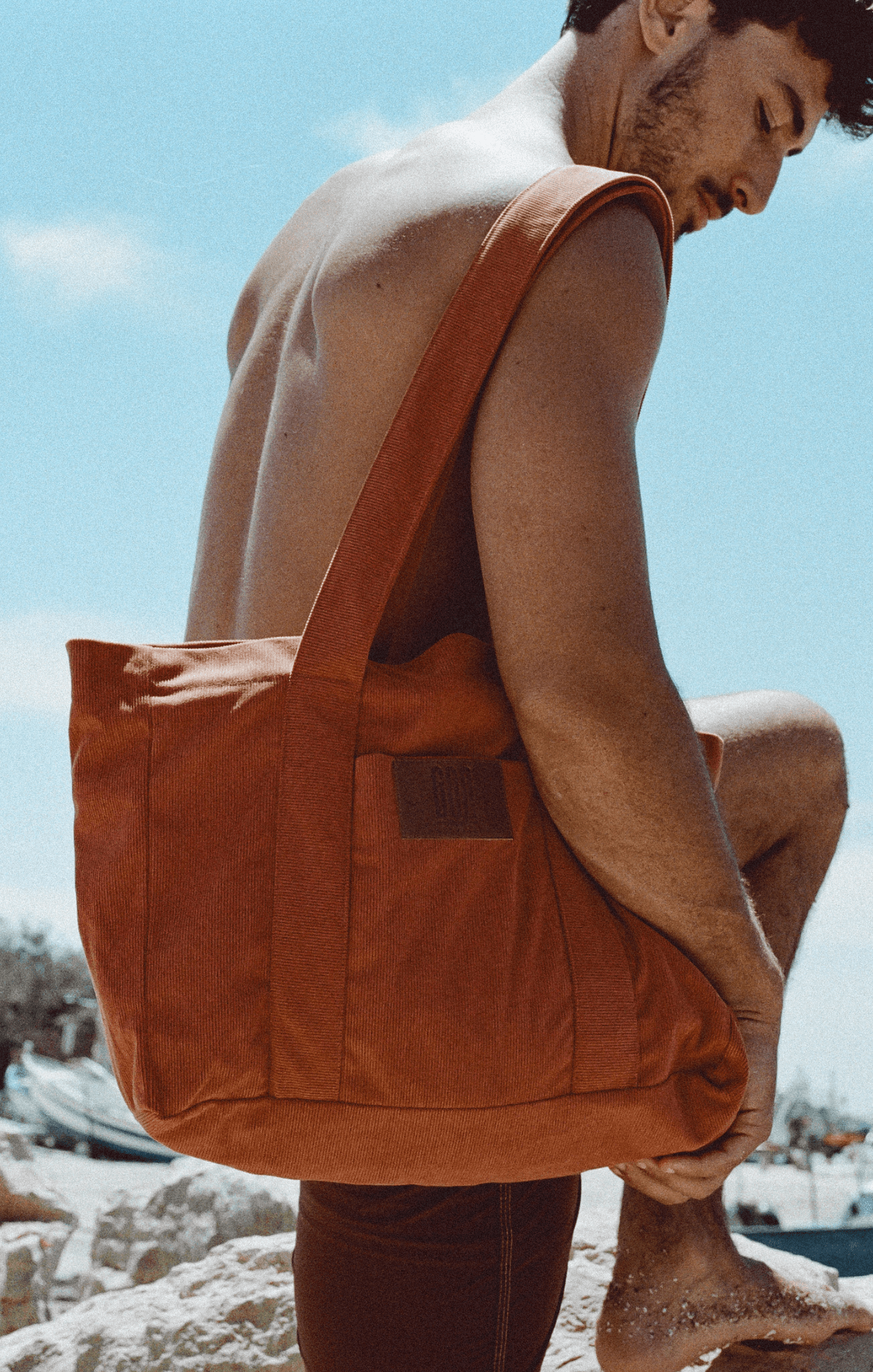 Orange \ Hamra - Corduroy Bag - GONSURFING