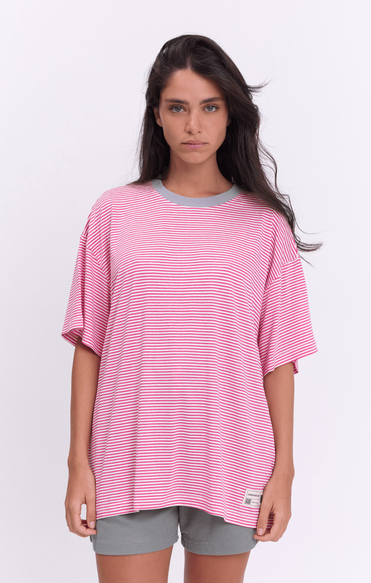 Pink Stripes - Oversize T-Shirt - GONSURFING