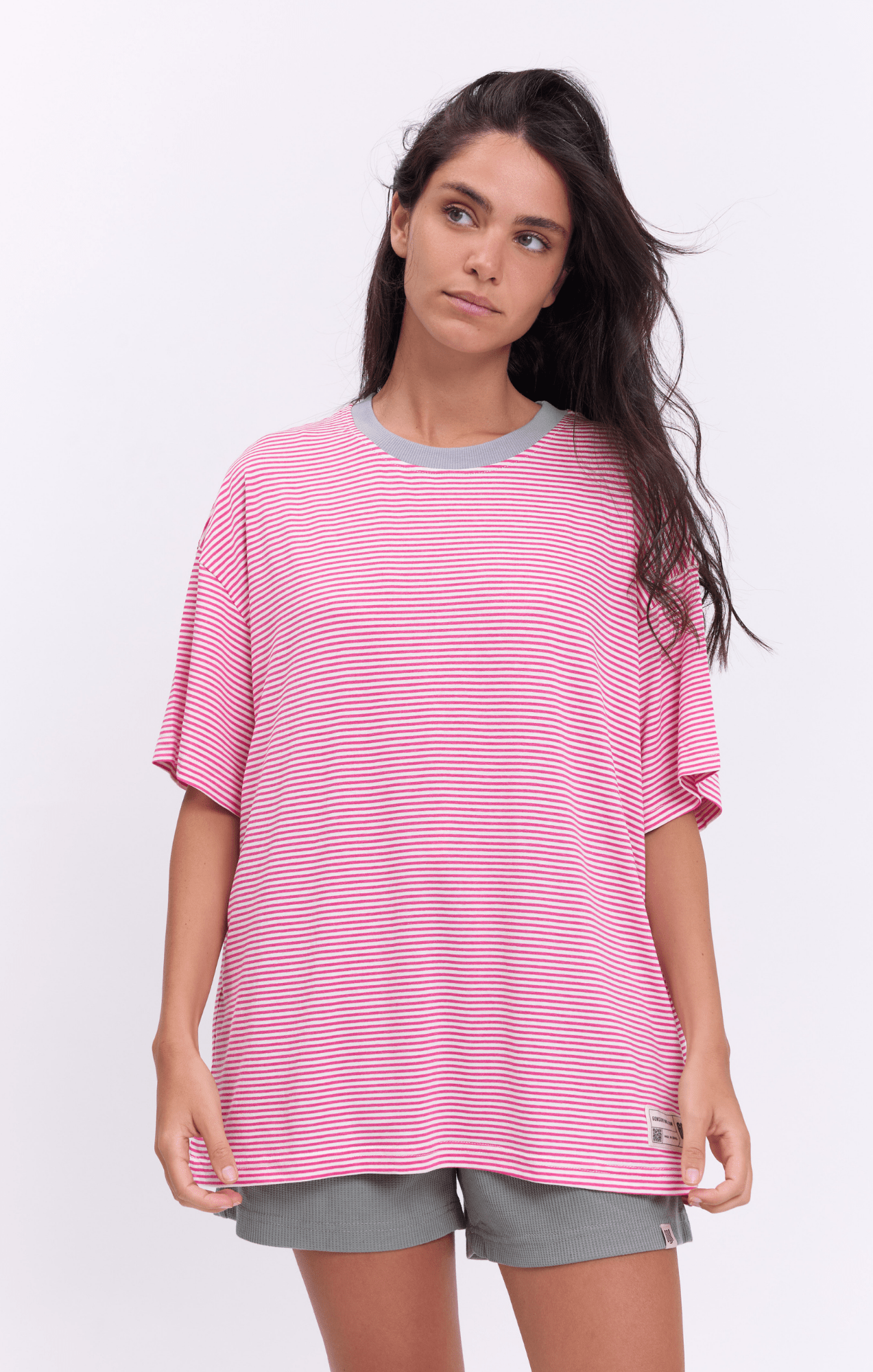 Pink Stripes - Oversize T-Shirt - GONSURFING