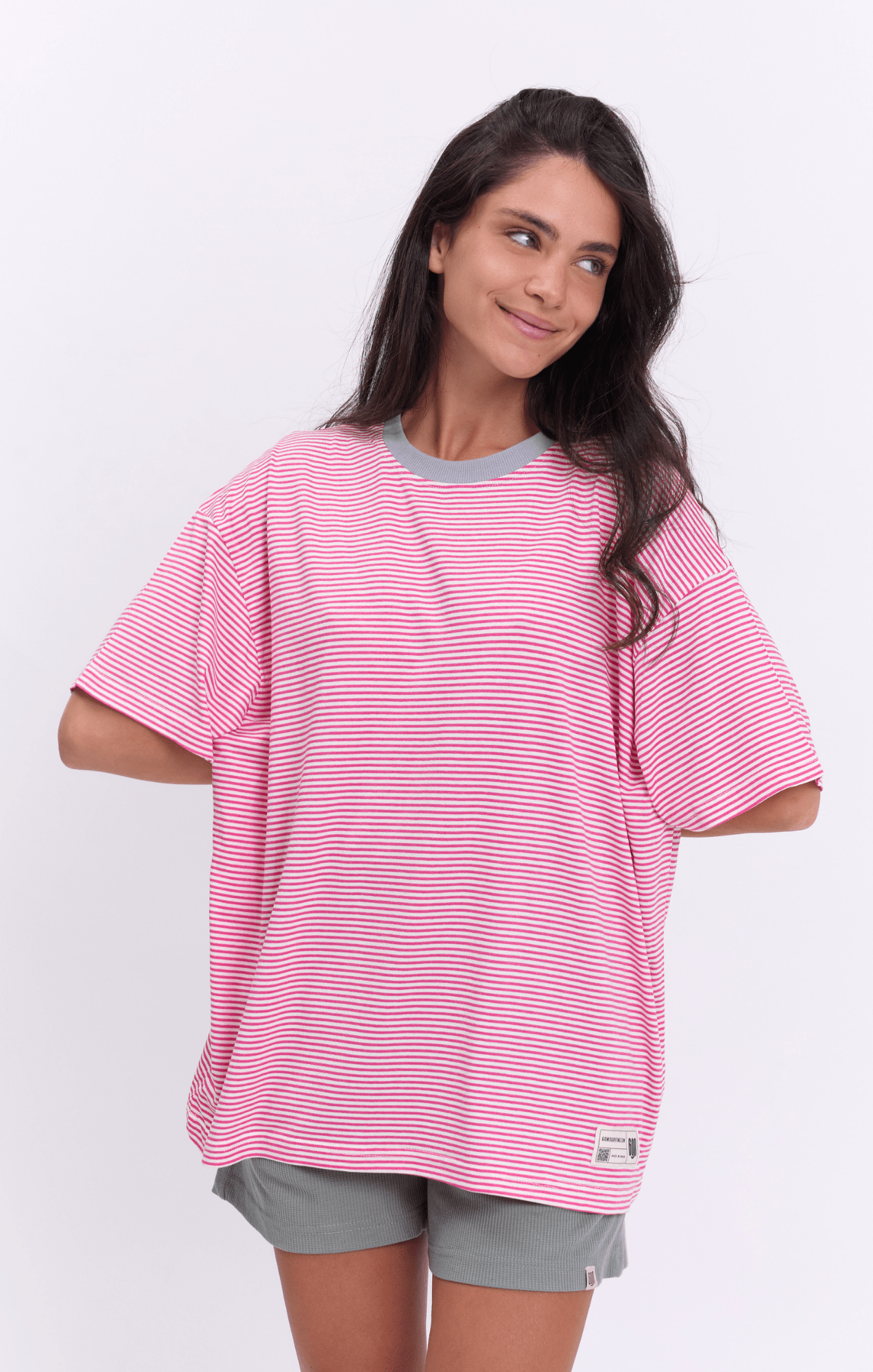 Pink Stripes - Oversize T-Shirt - GONSURFING