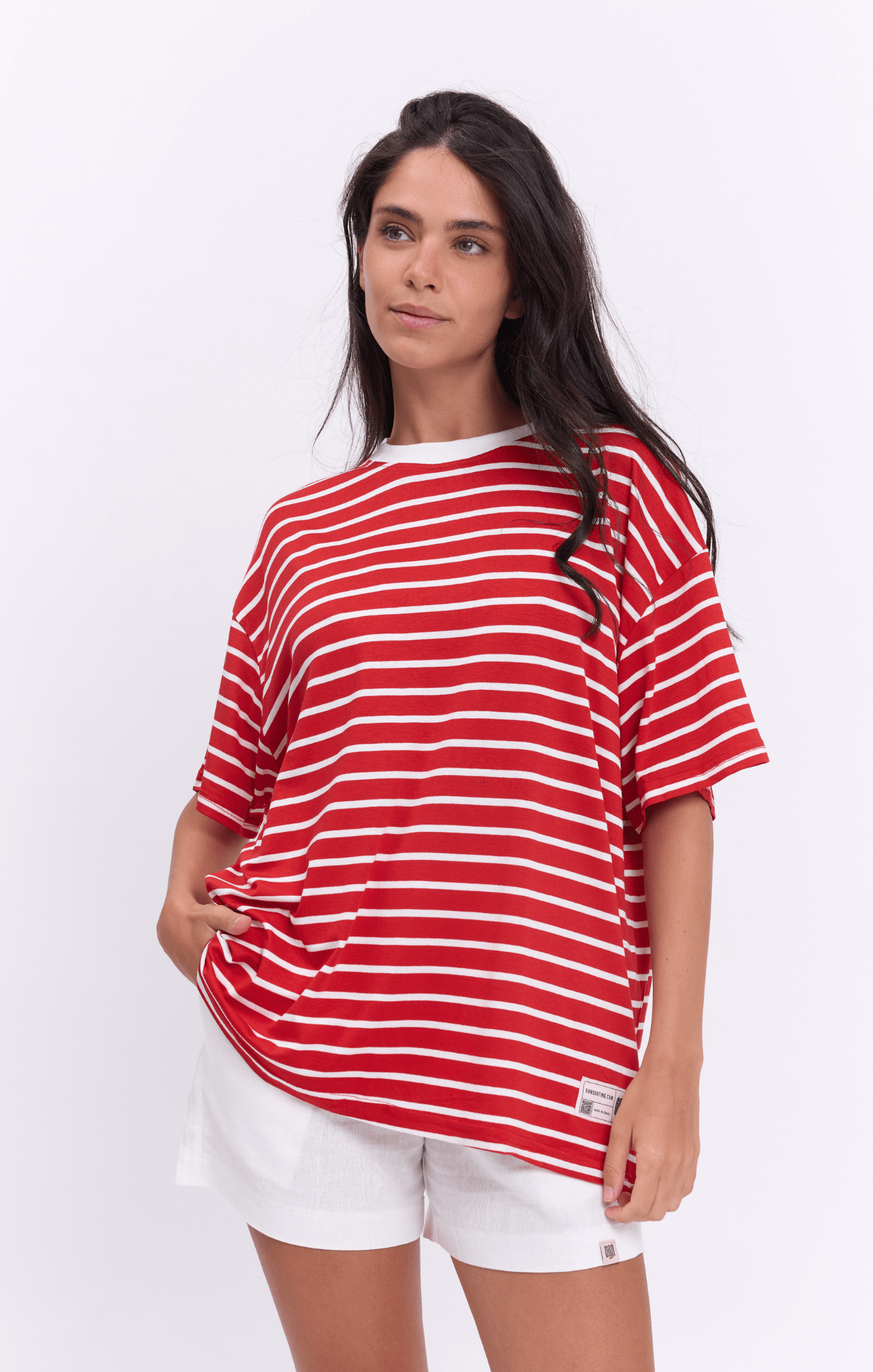 Red Stripes - Oversize T-Shirt - GONSURFING