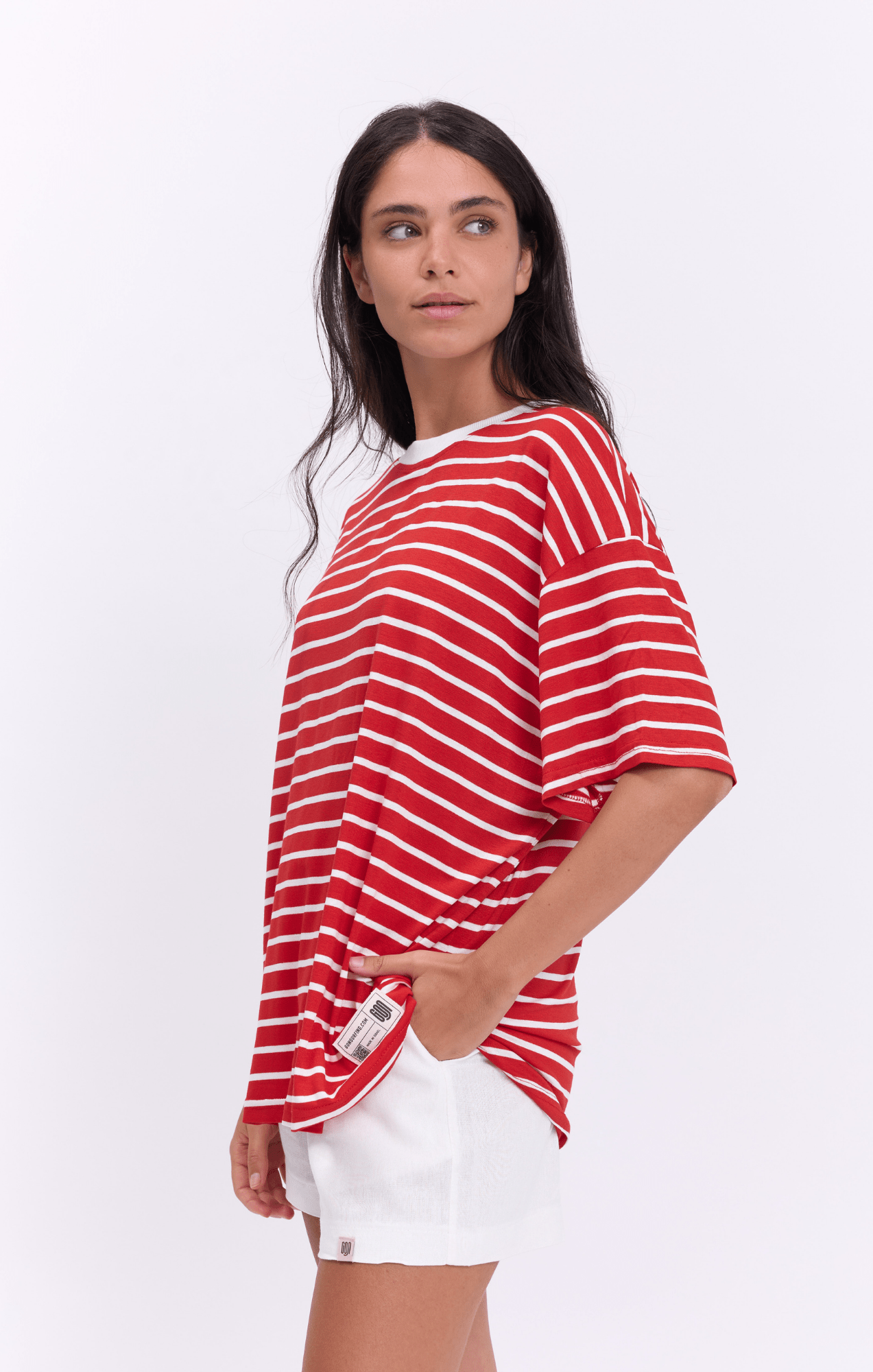 Red Stripes - Oversize T-Shirt - GONSURFING