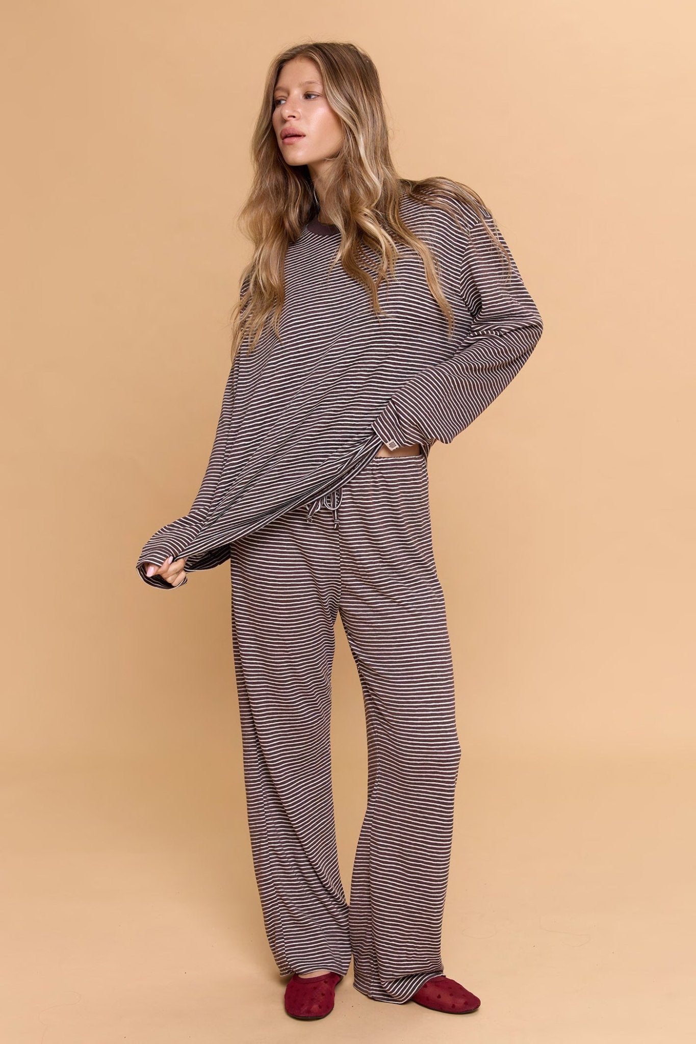 Striped Long sleeve - Brown - GONSURFING