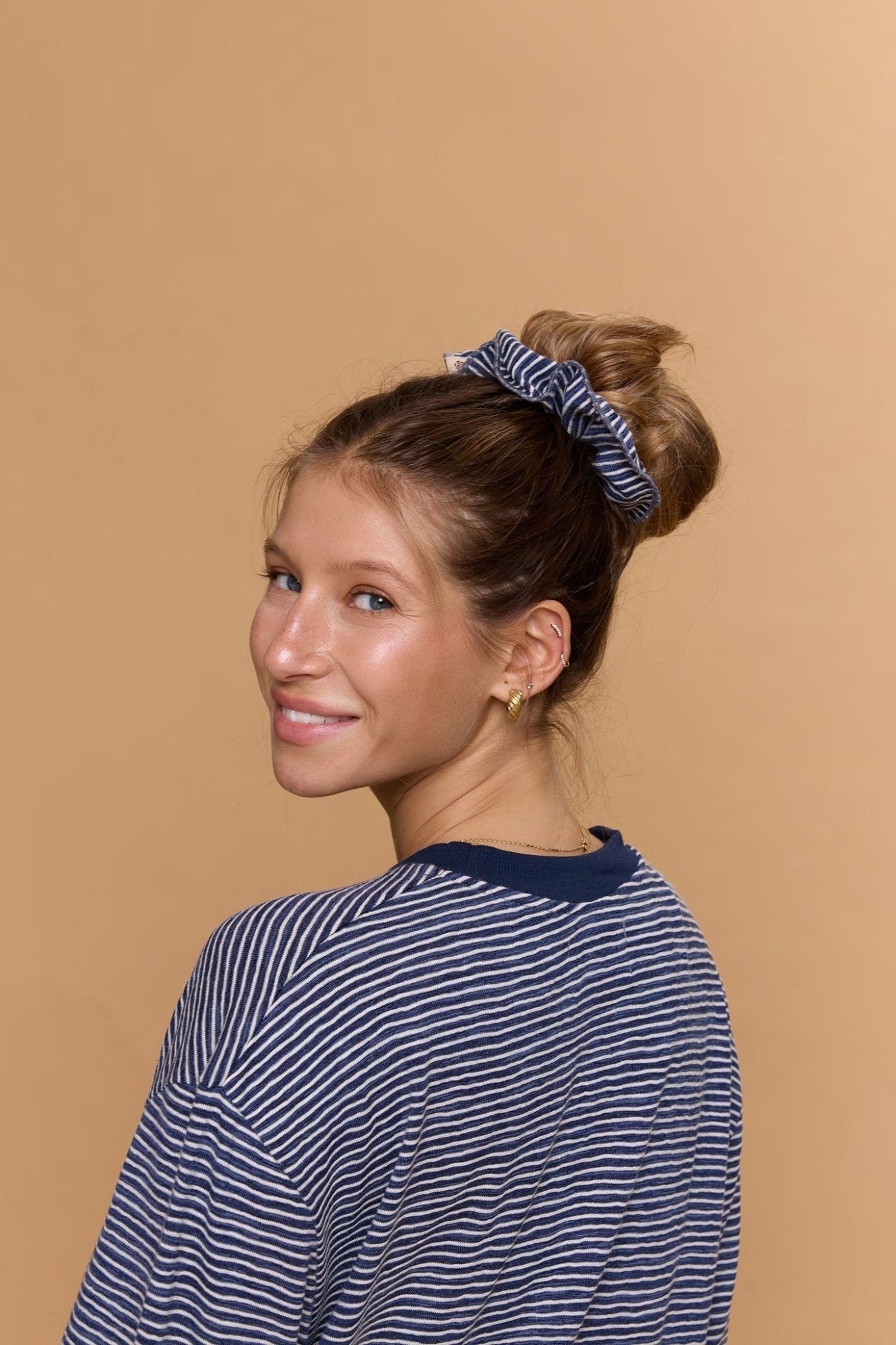 Striped Scrunchie - Blue - GONSURFING