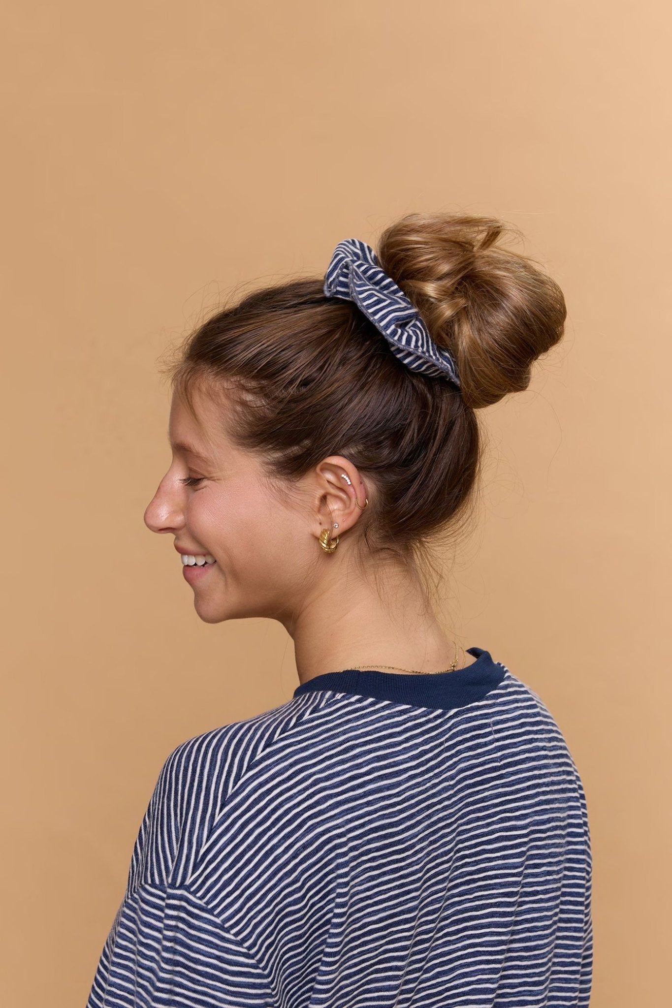 Striped Scrunchie - Blue - GONSURFING