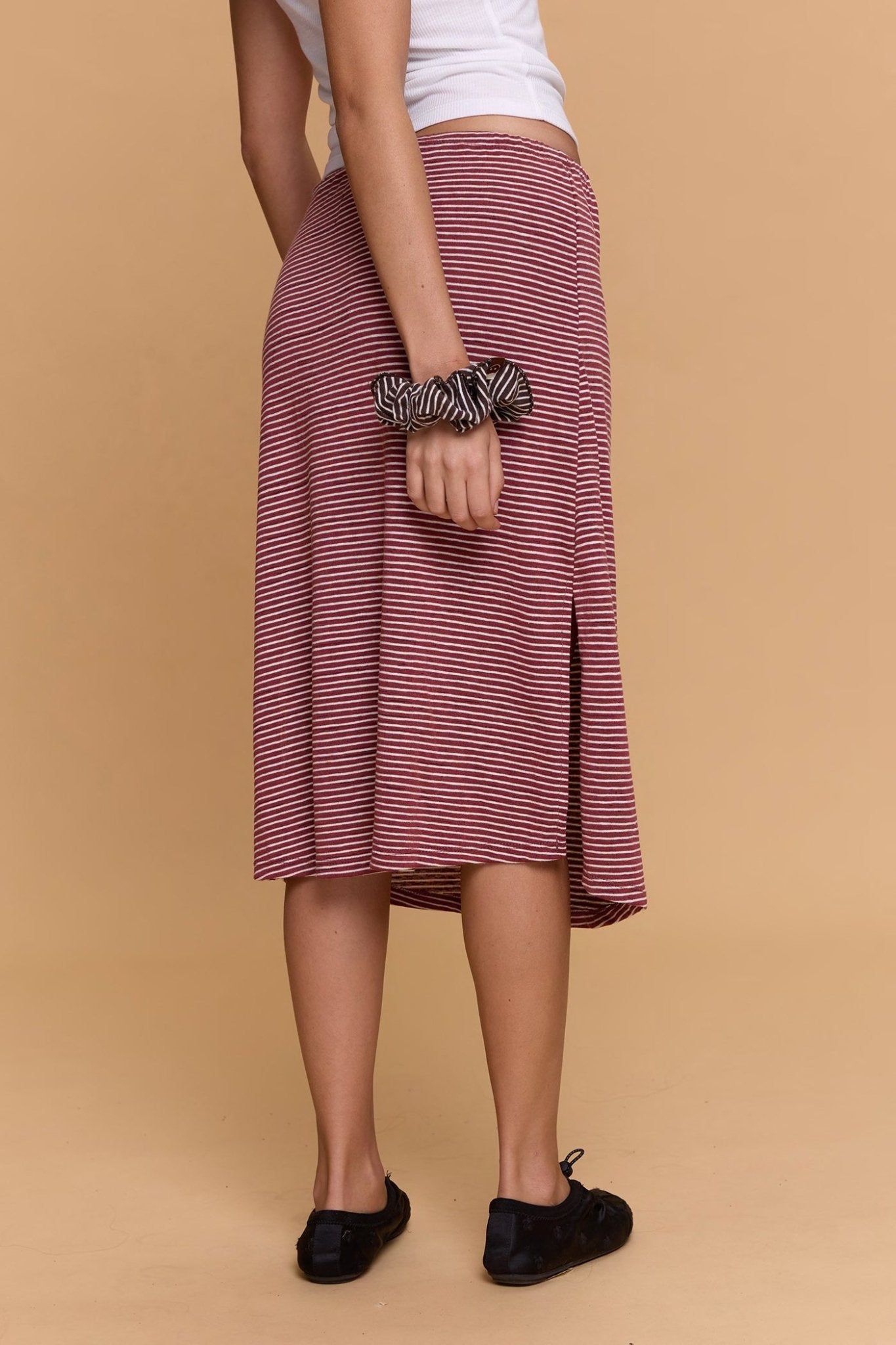 Striped skirt - Burgundy - GONSURFING