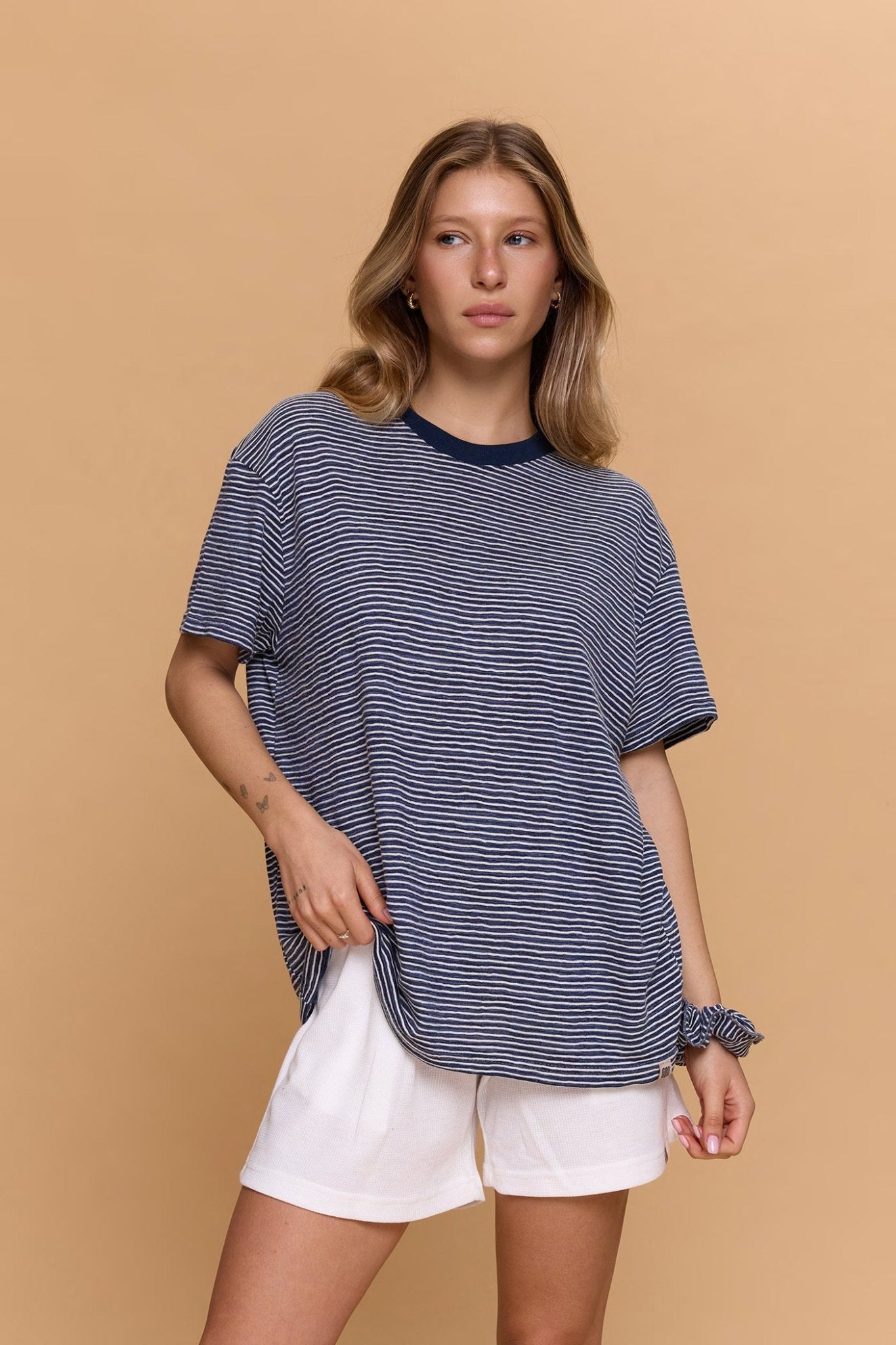 Striped T-shirt - Blue - GONSURFING