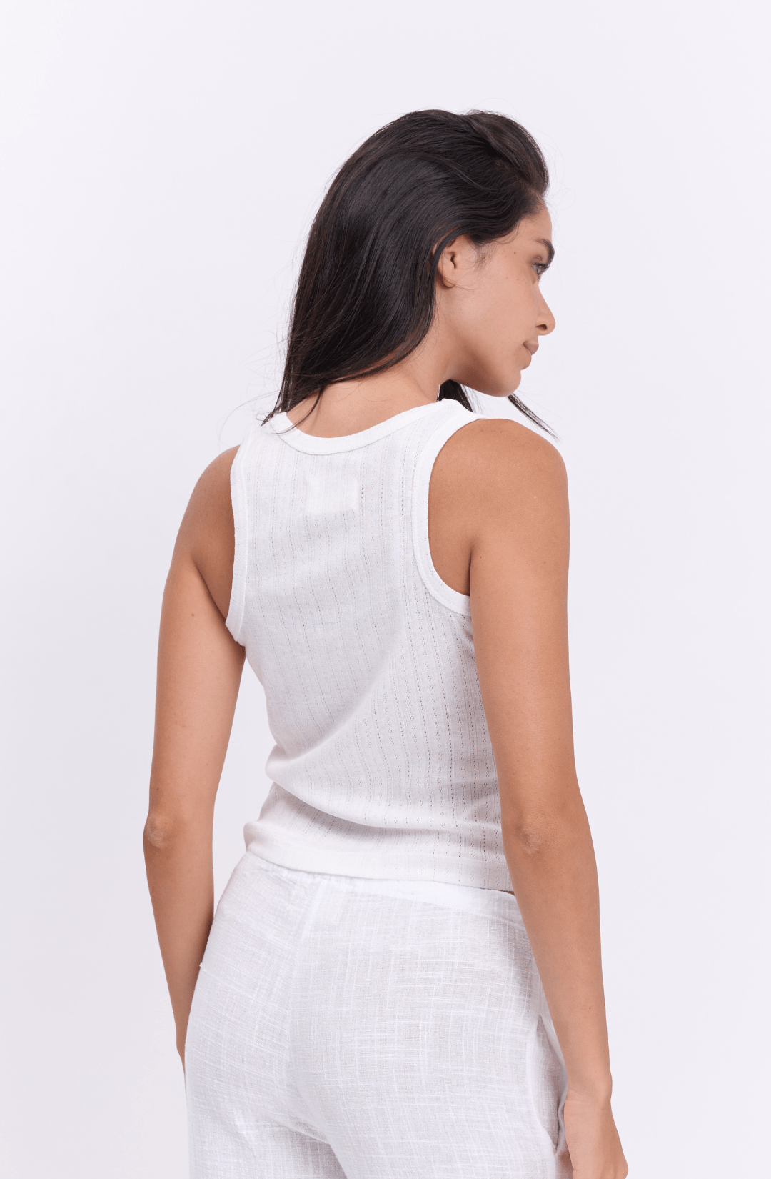 Tank top - off white pointeil - GONSURFING