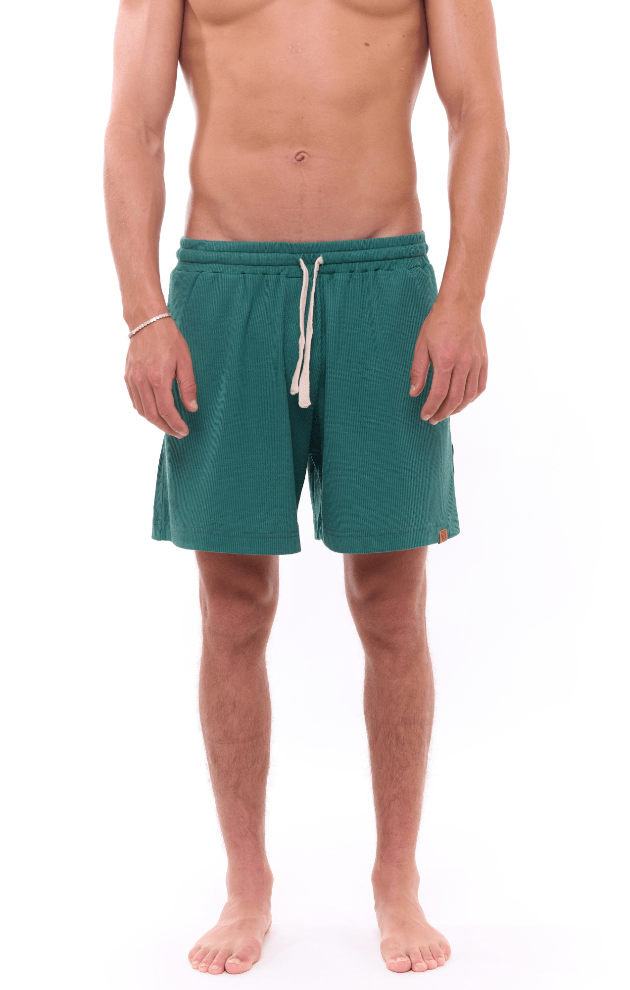 Turquoise - Waffle Unisex Shorts - GONSURFING