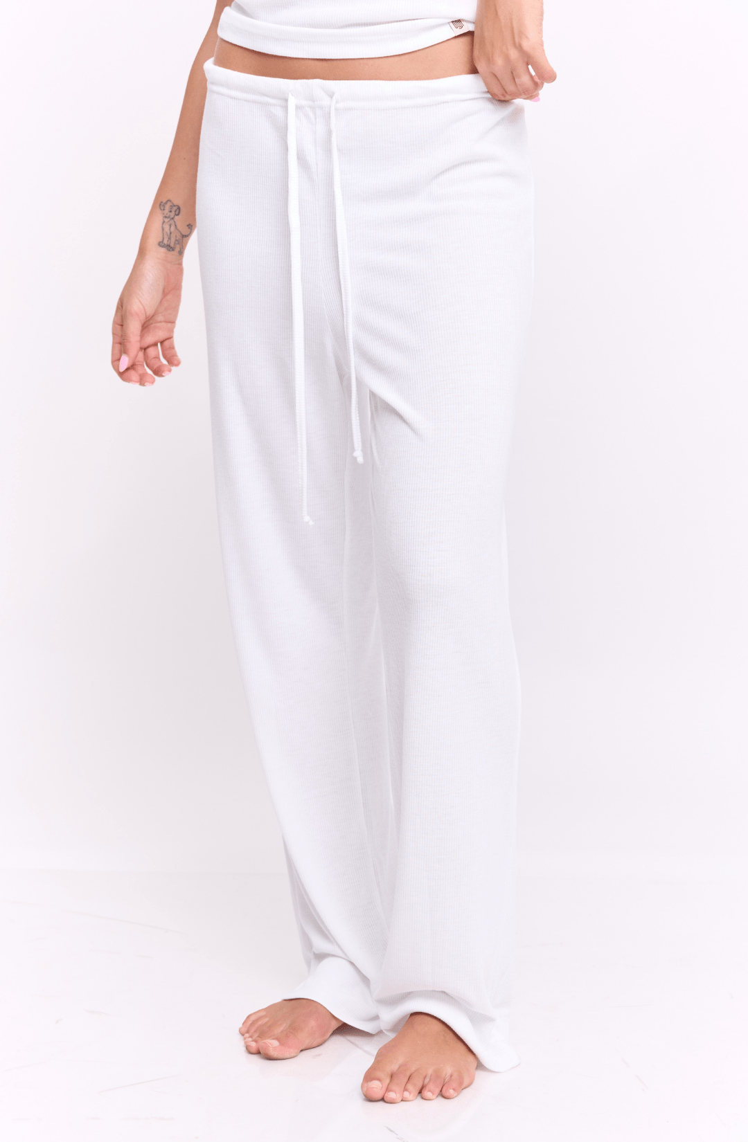 White rib - long pants - GONSURFING