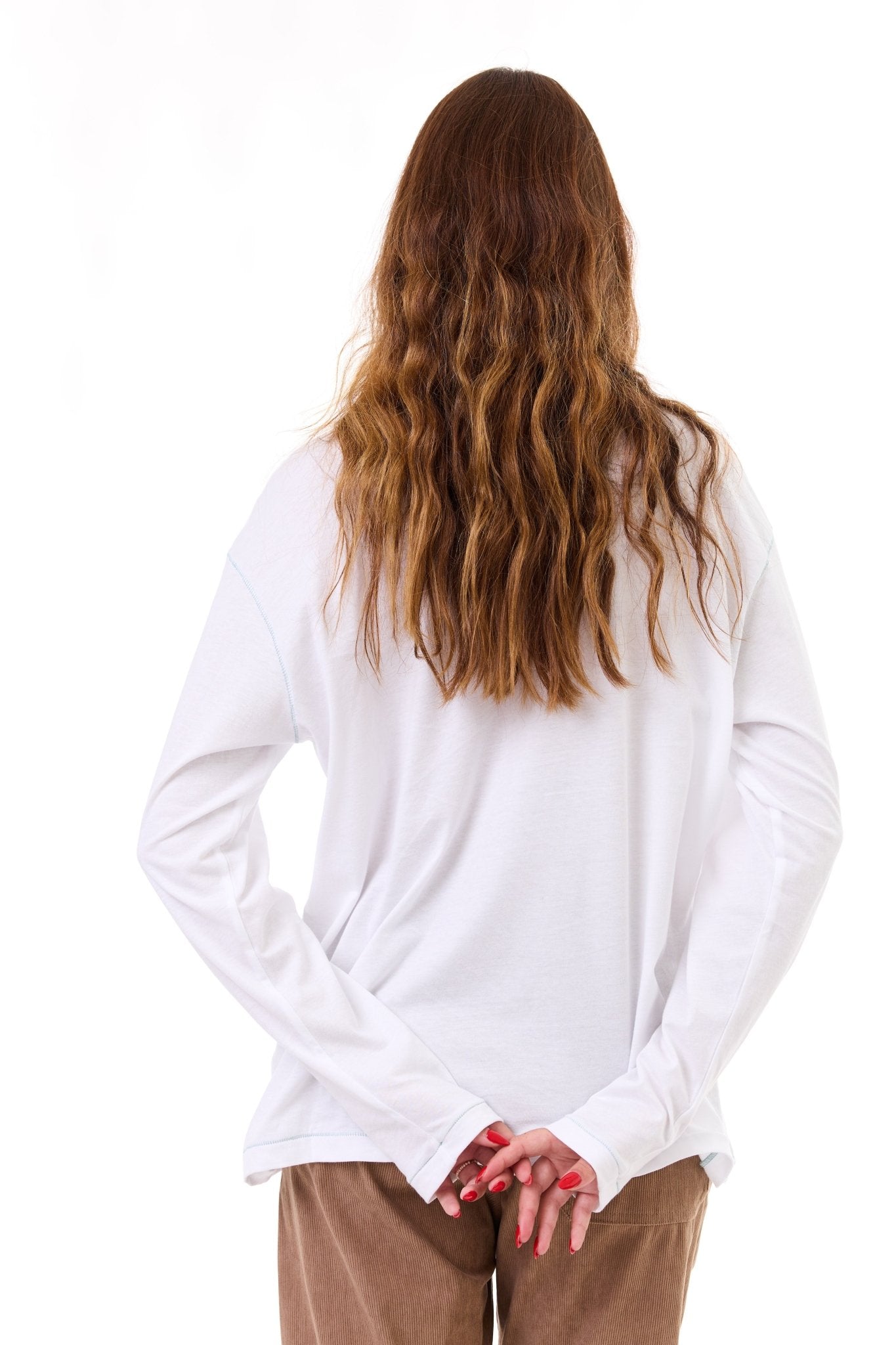 White - stitches long sleeves - GONSURFING