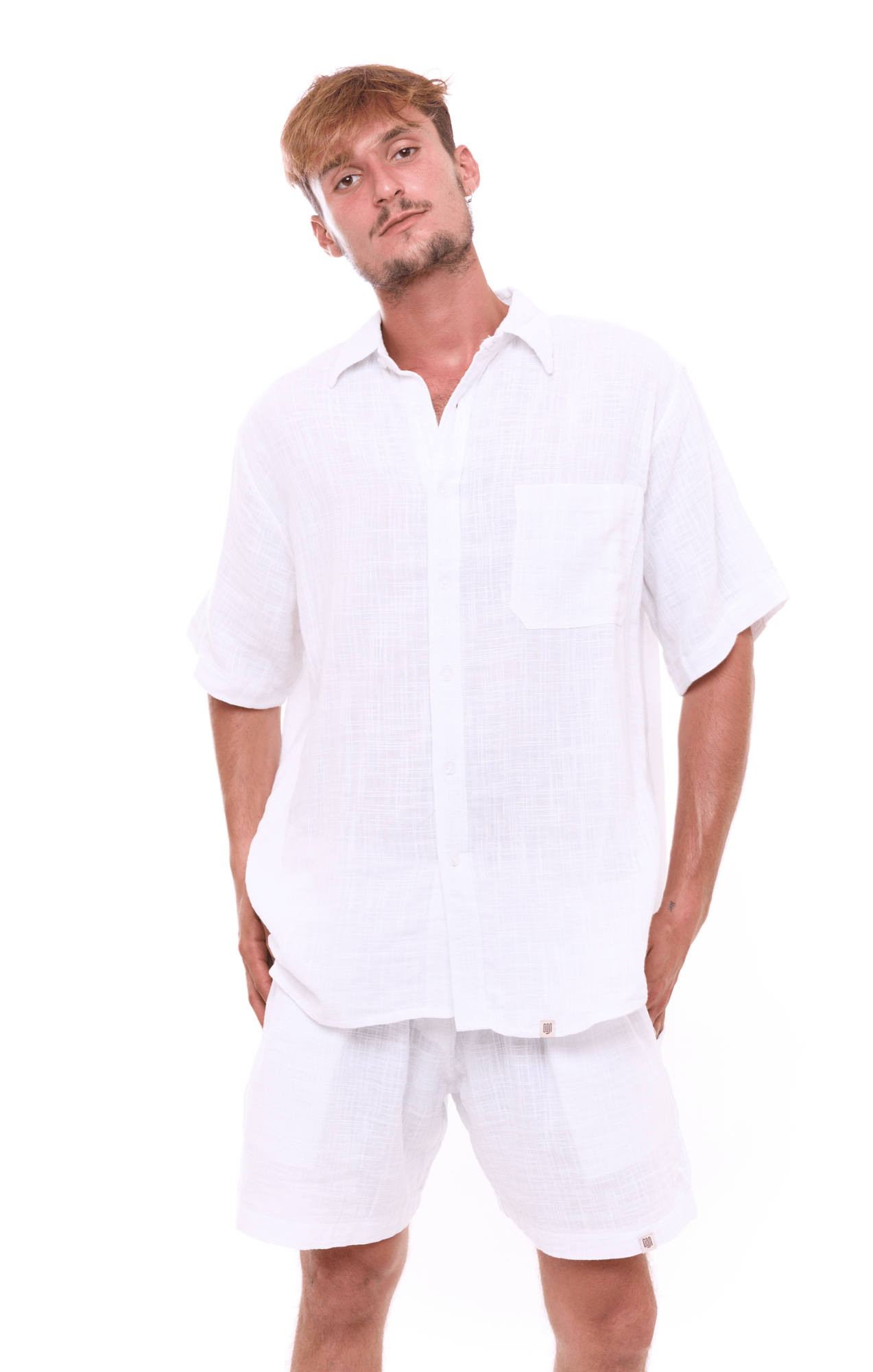 White texture - Unisex Cotton Shorts - GONSURFING