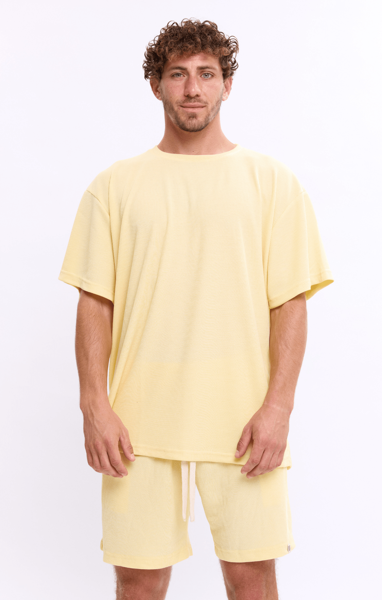 Yellow - Waffle T-Shirt - GONSURFING