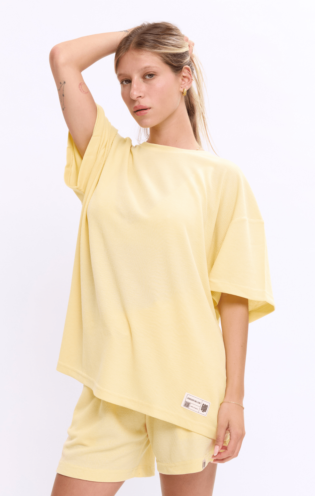 Yellow - Waffle T-Shirt - GONSURFING