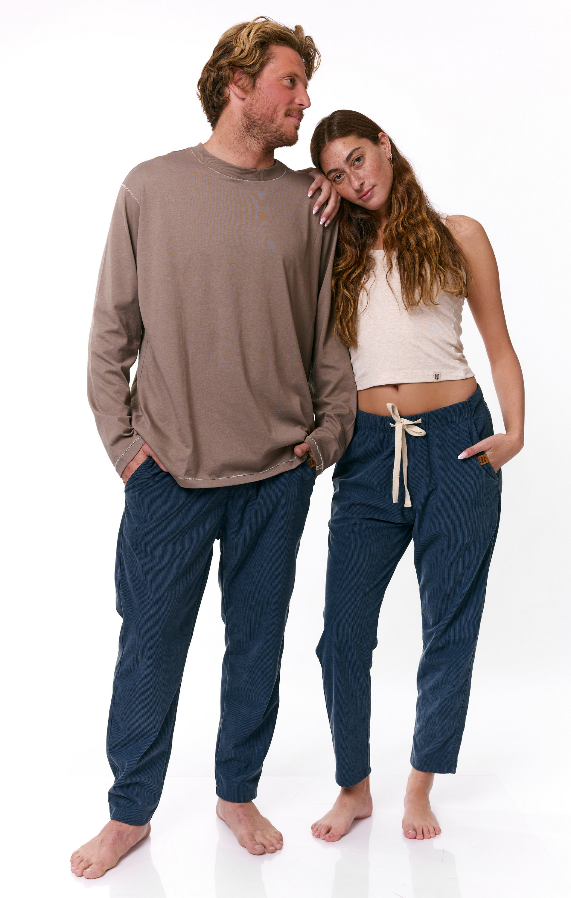 Blue - Corduroy Long Pants