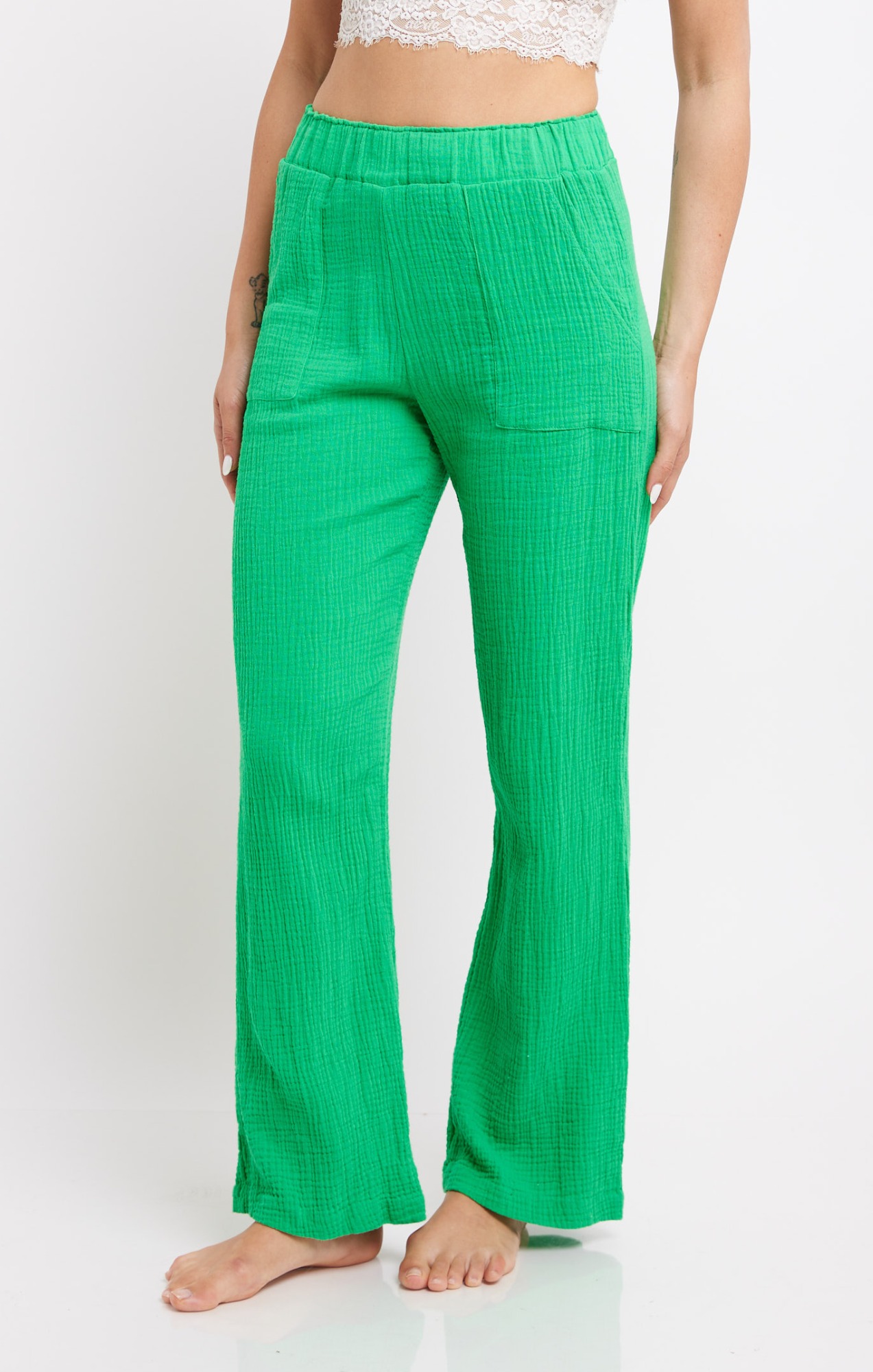 ירוק בהיר -Woman Long Pants Tetra