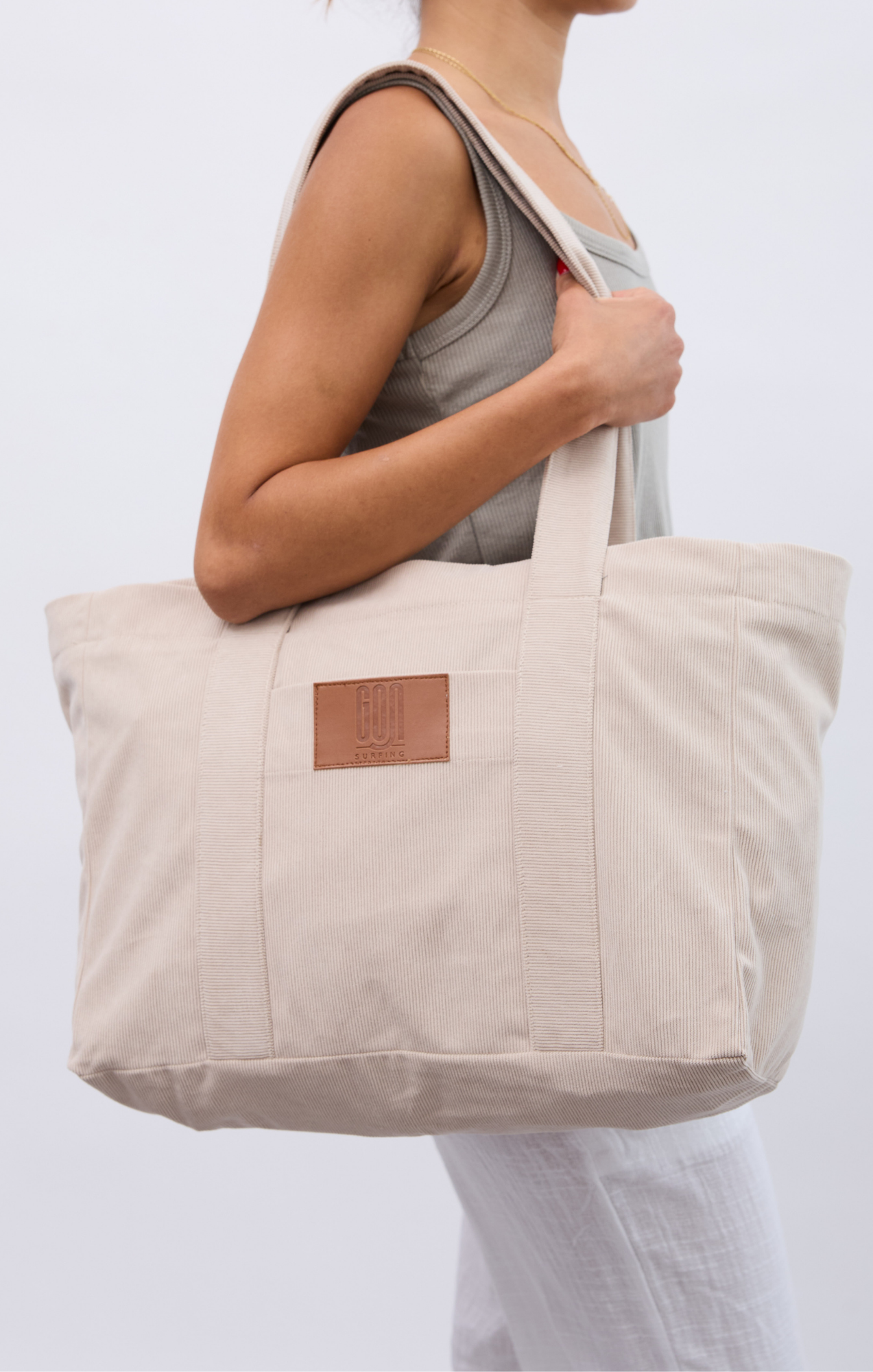 Cream  - Corduroy Bag