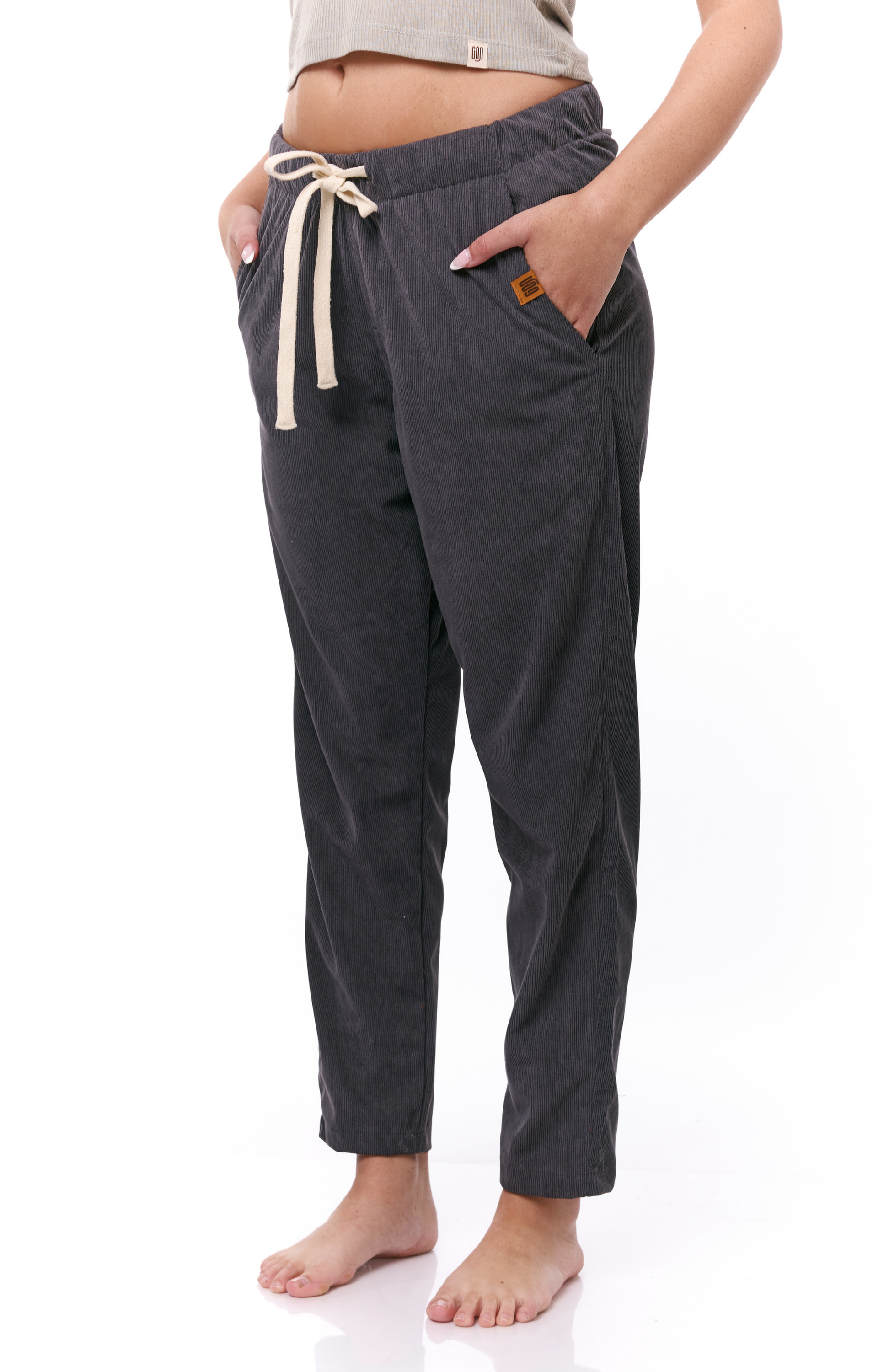 Dark Gray- Corduroy Long Pants