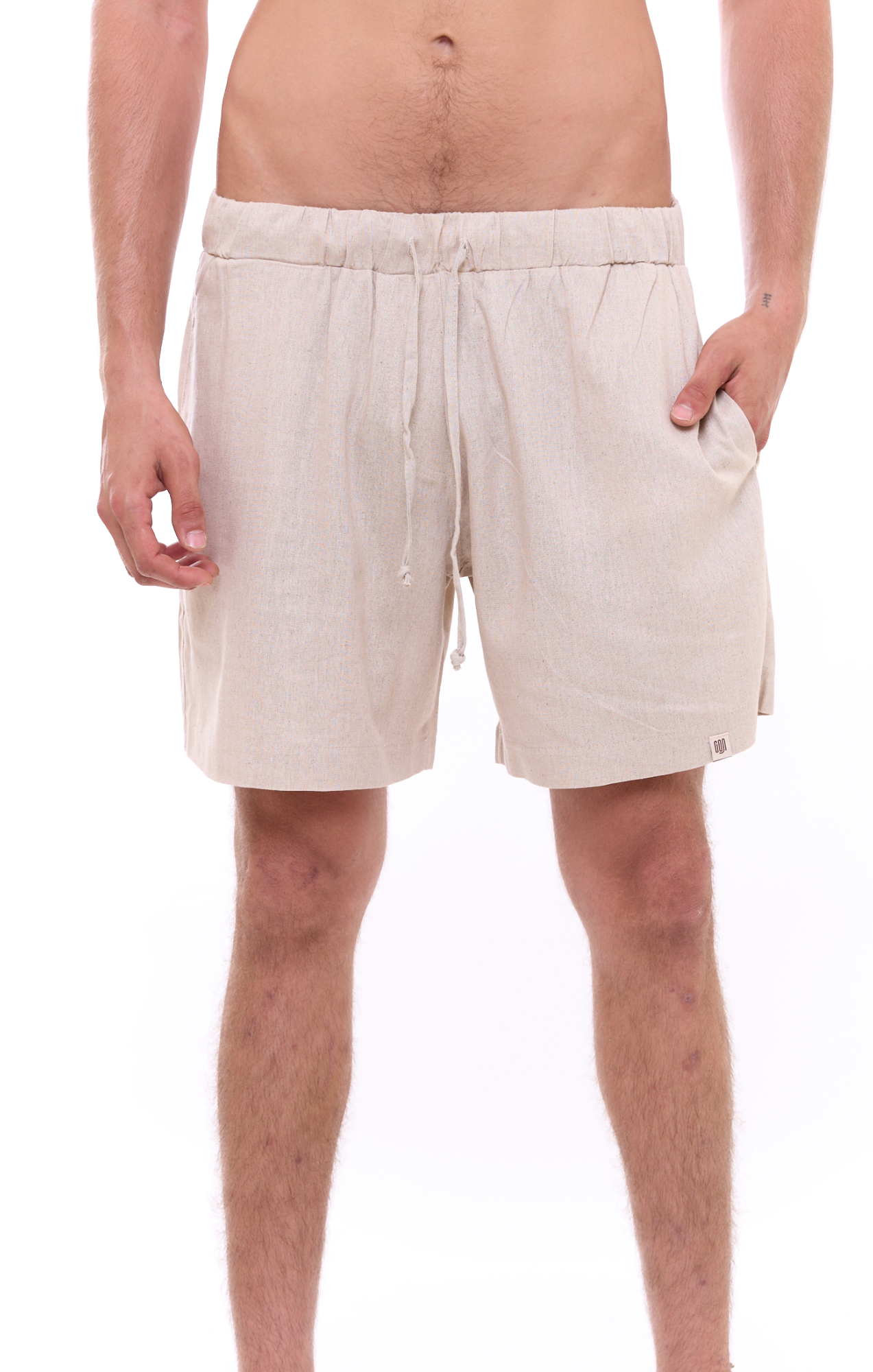 Natural - Unisex Linen Shorts