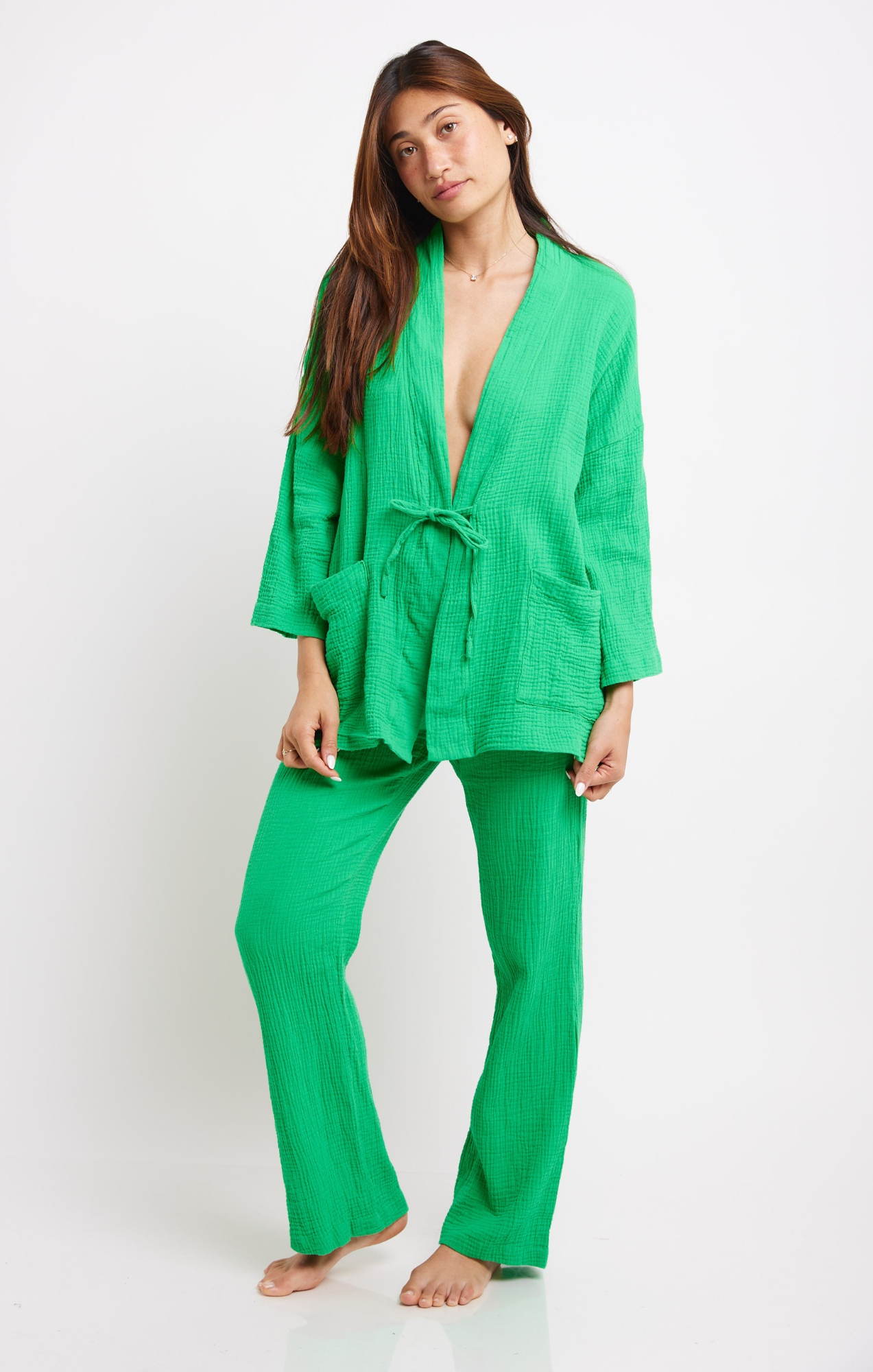 Bright Green -Woman Long Pants Tetra