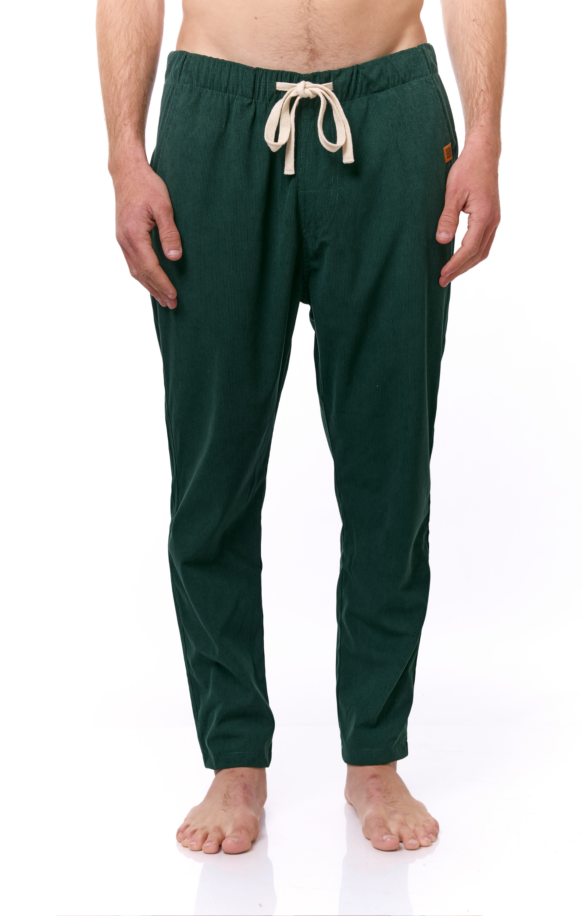 Bottle Green- Corduroy Long Pants