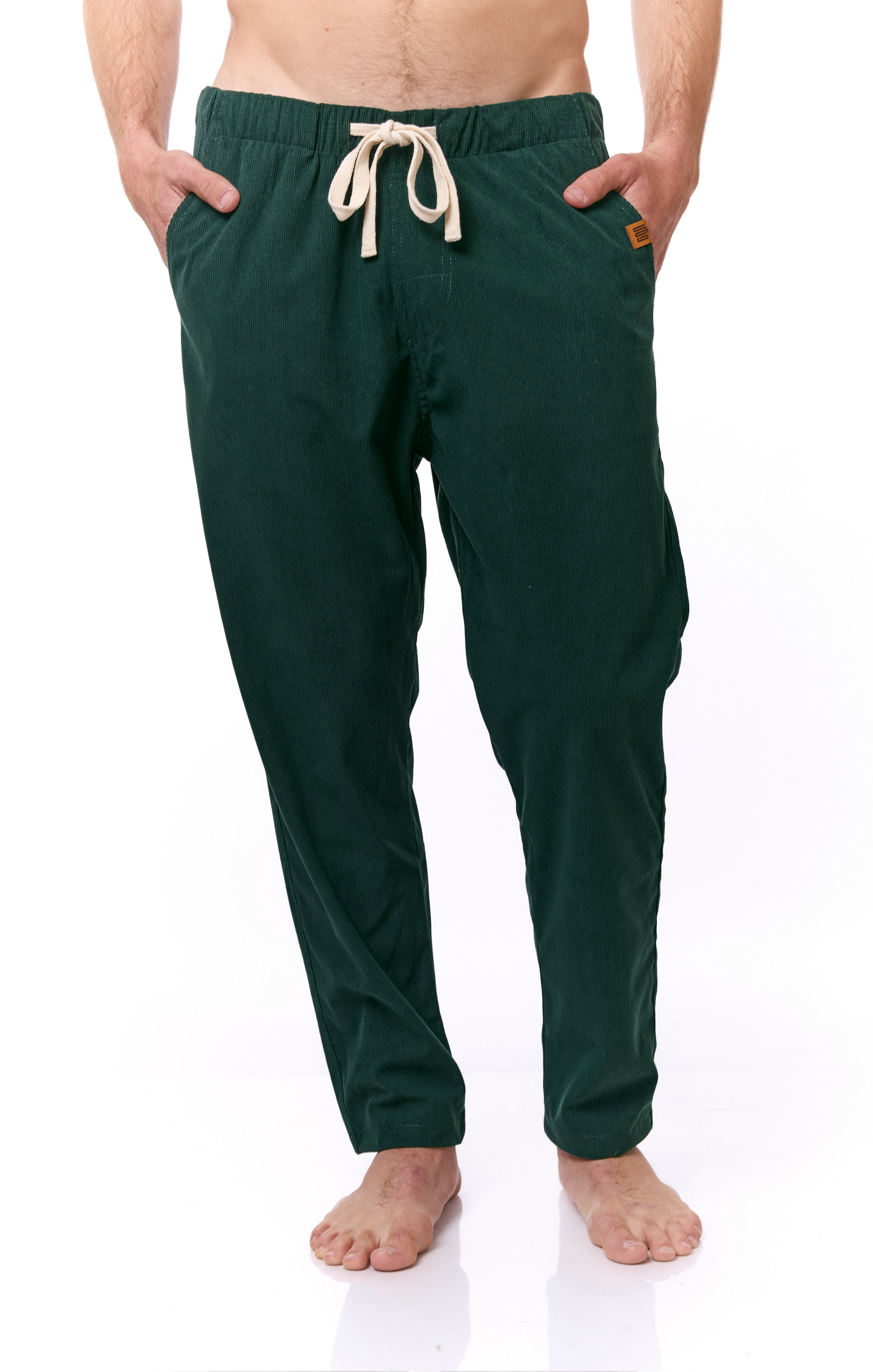 Bottle Green- Corduroy Long Pants