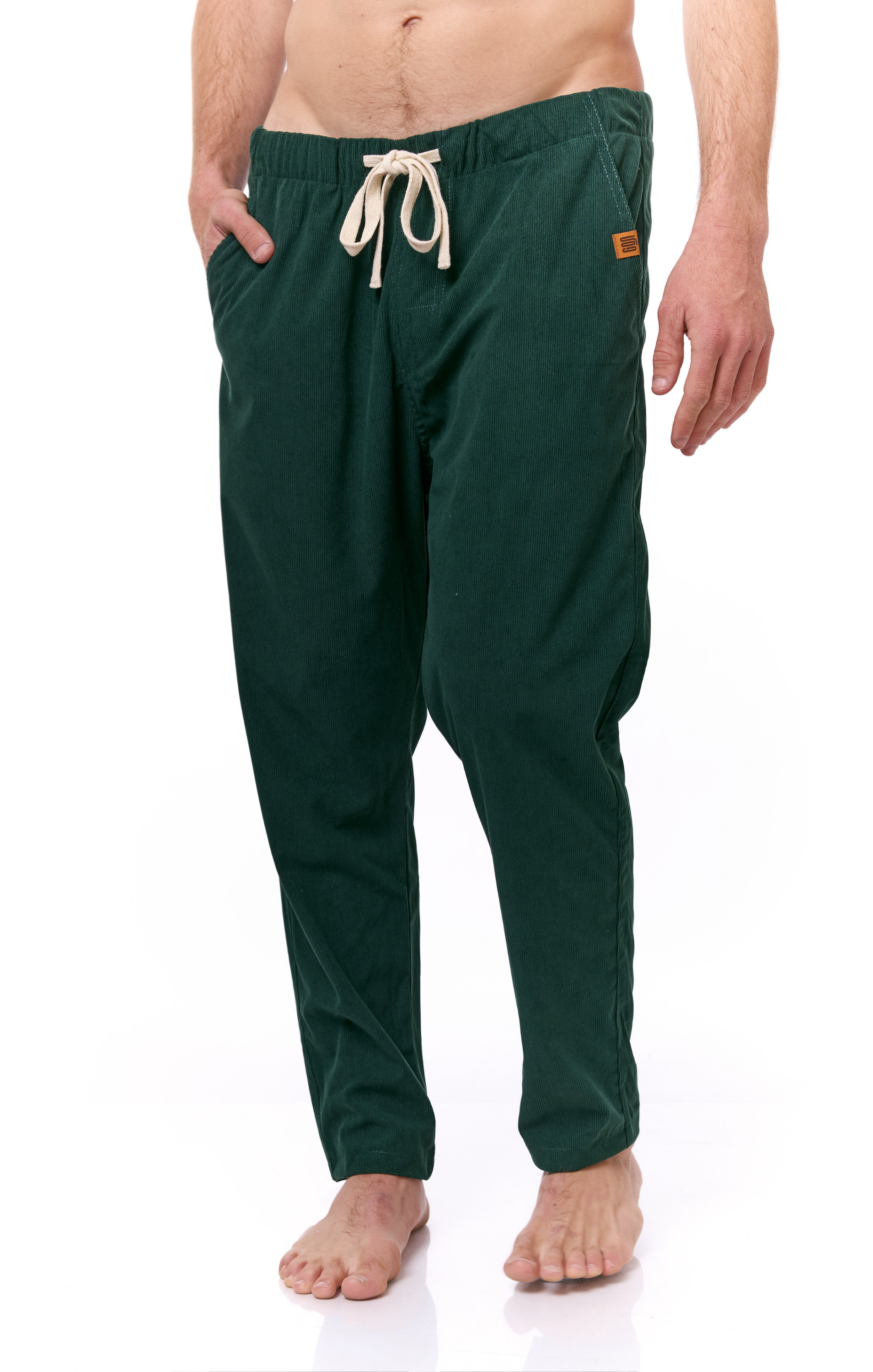 Bottle Green- Corduroy Long Pants