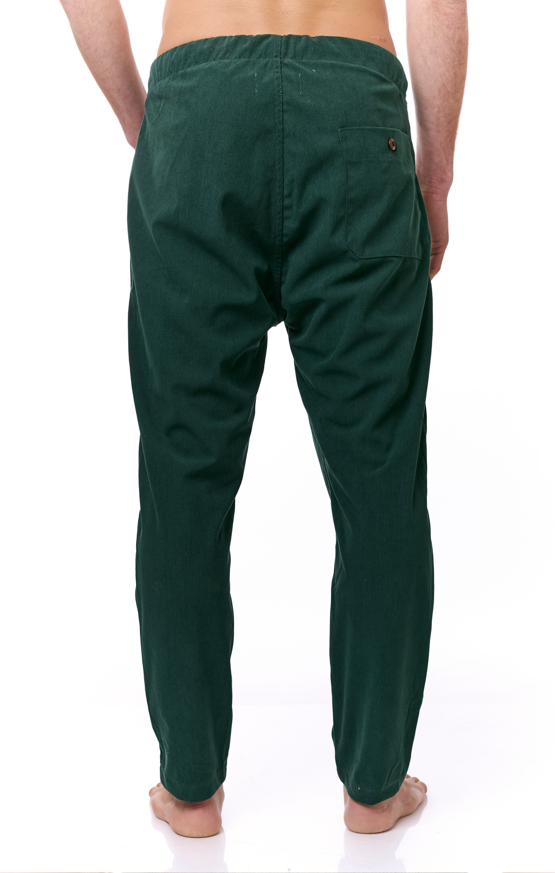 Bottle Green- Corduroy Long Pants