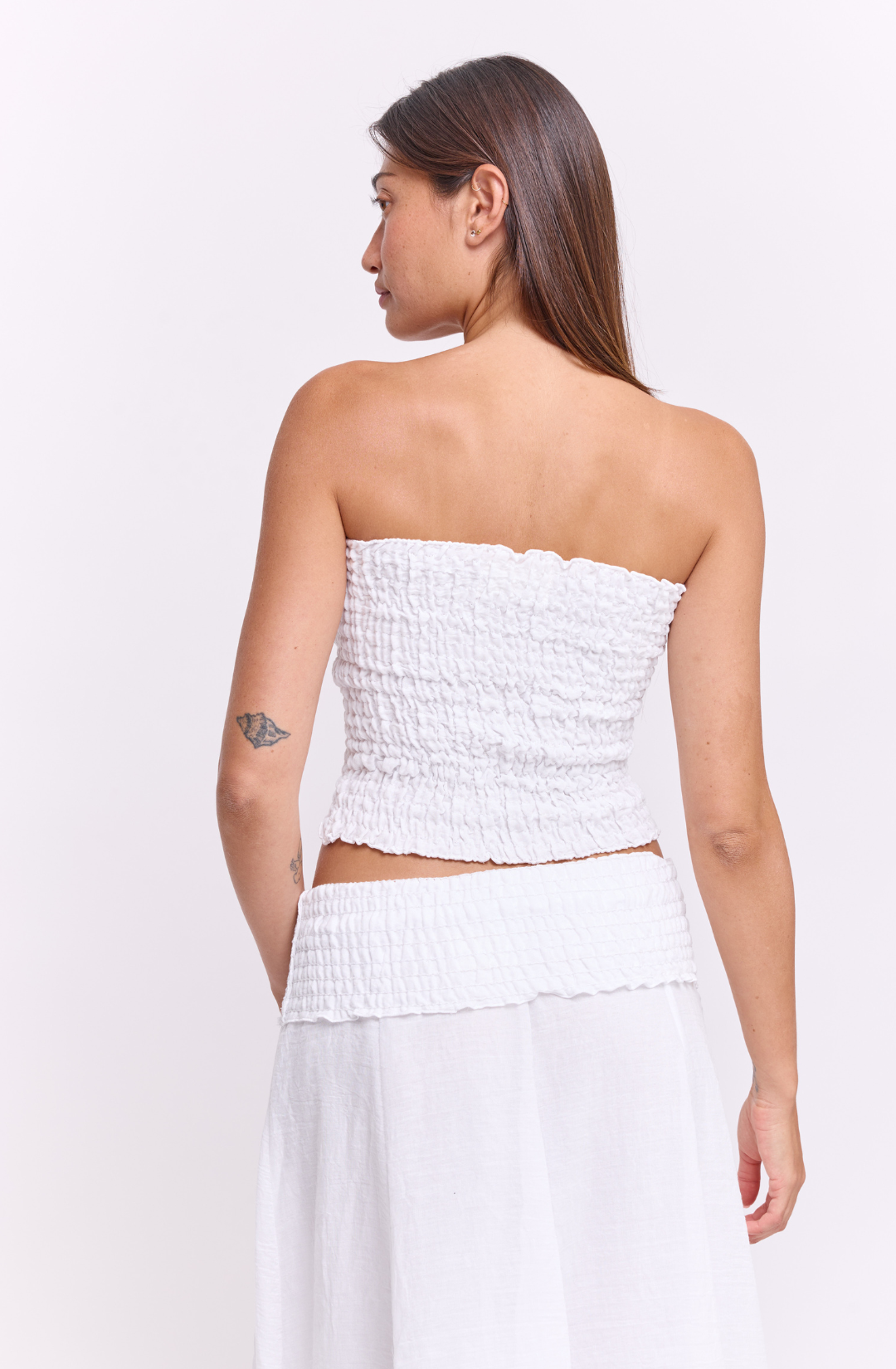 Strapless shirt - White