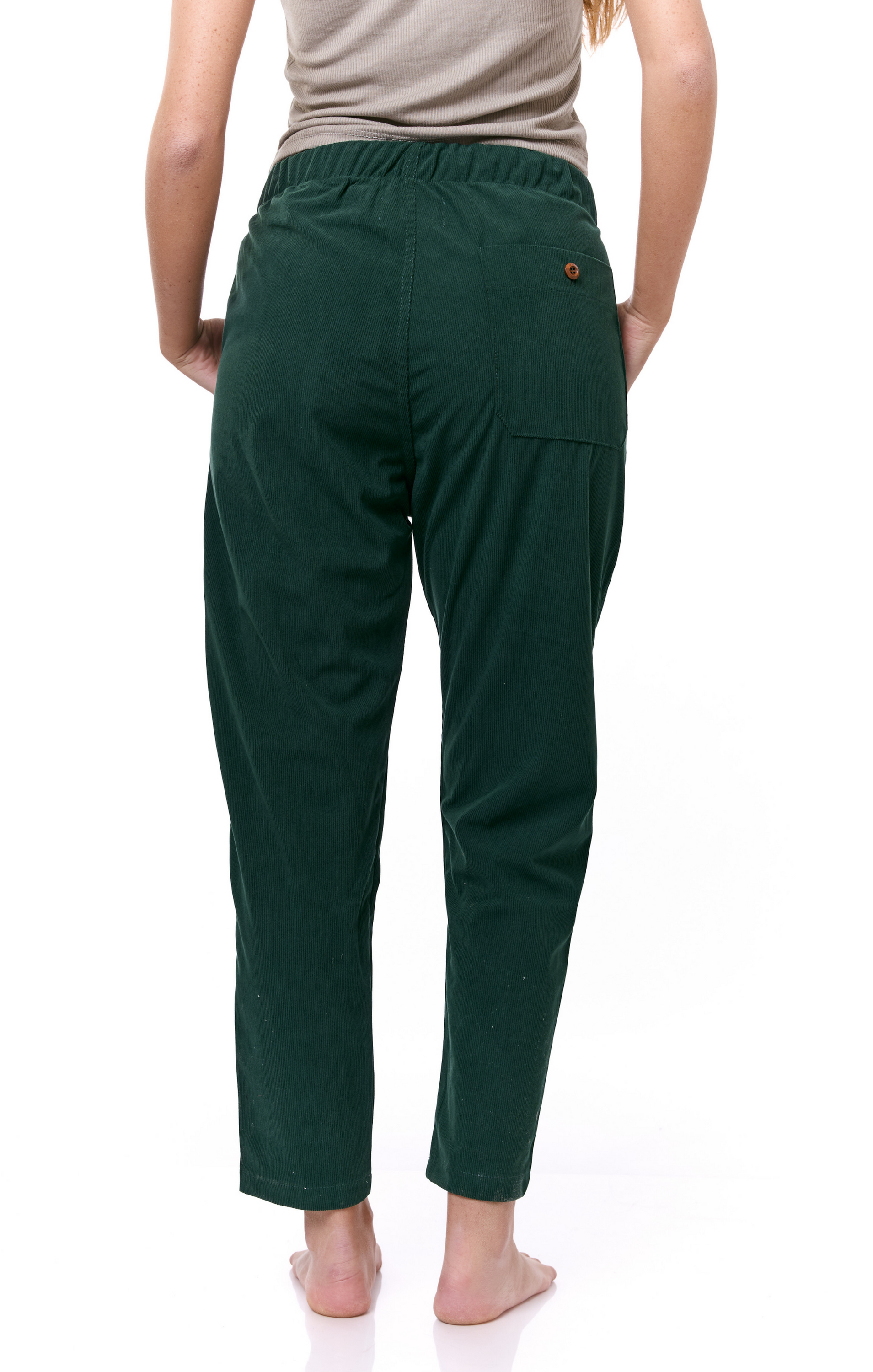 Bottle Green- Corduroy Long Pants