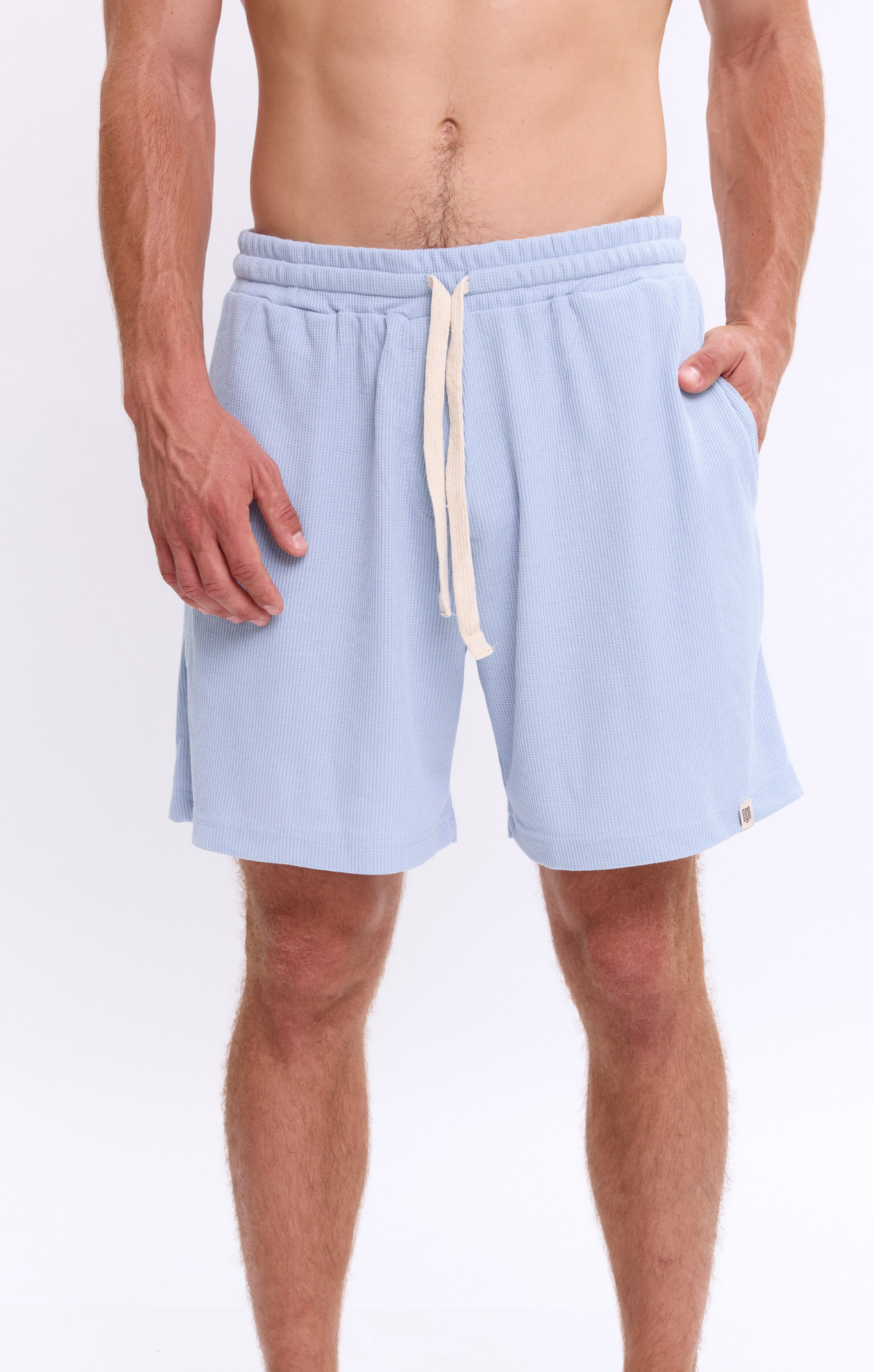 Light Blue - Waffle Shorts