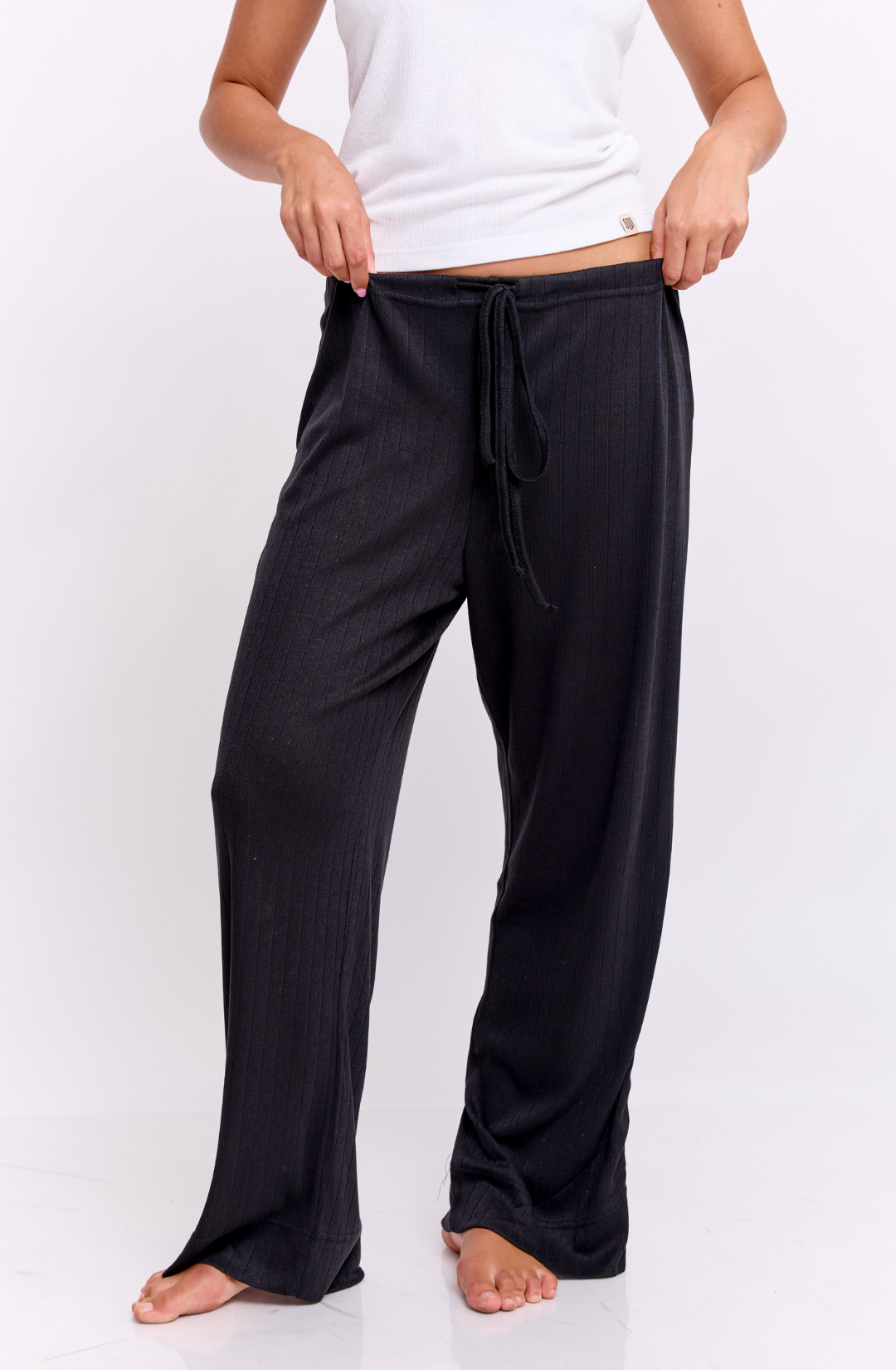 Black pointeil- long pants