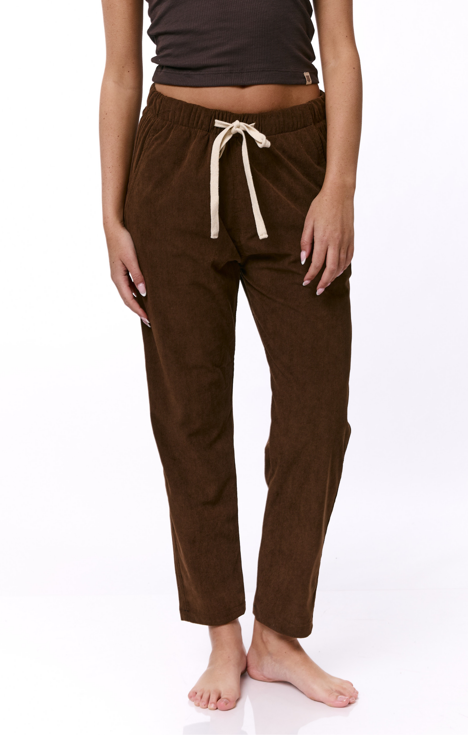 Brown - Corduroy Long Pants