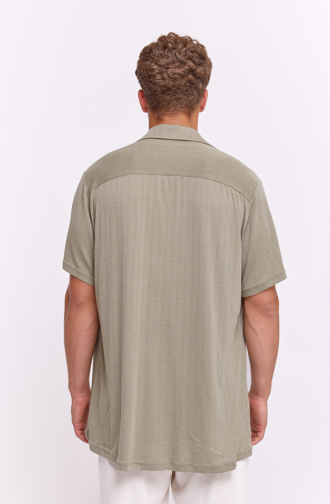 Olive pointill- Buttoned shirt
