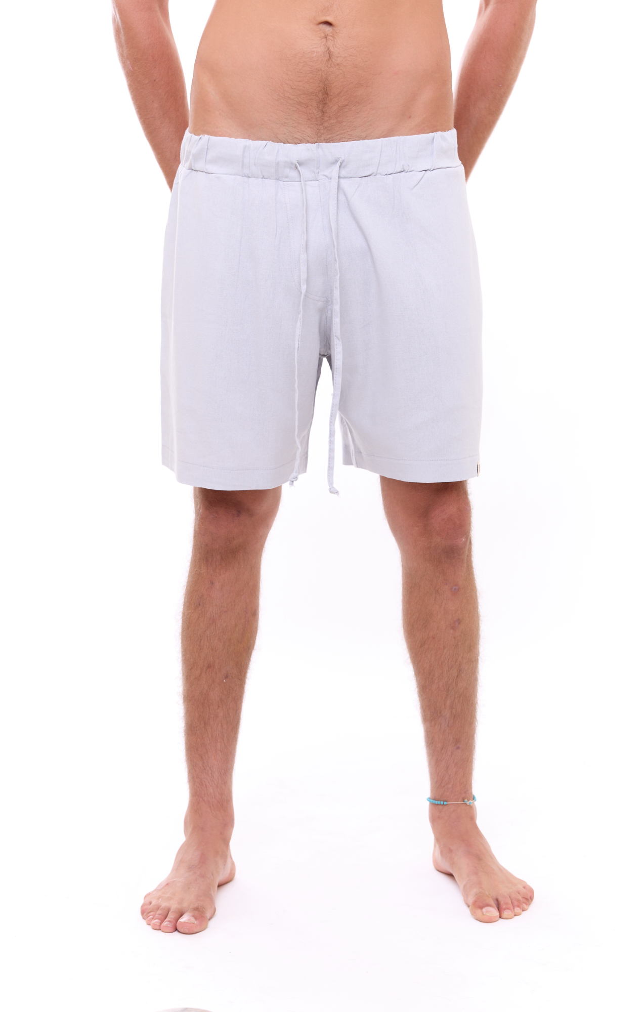 Light Gray - Unisex Linen Shorts