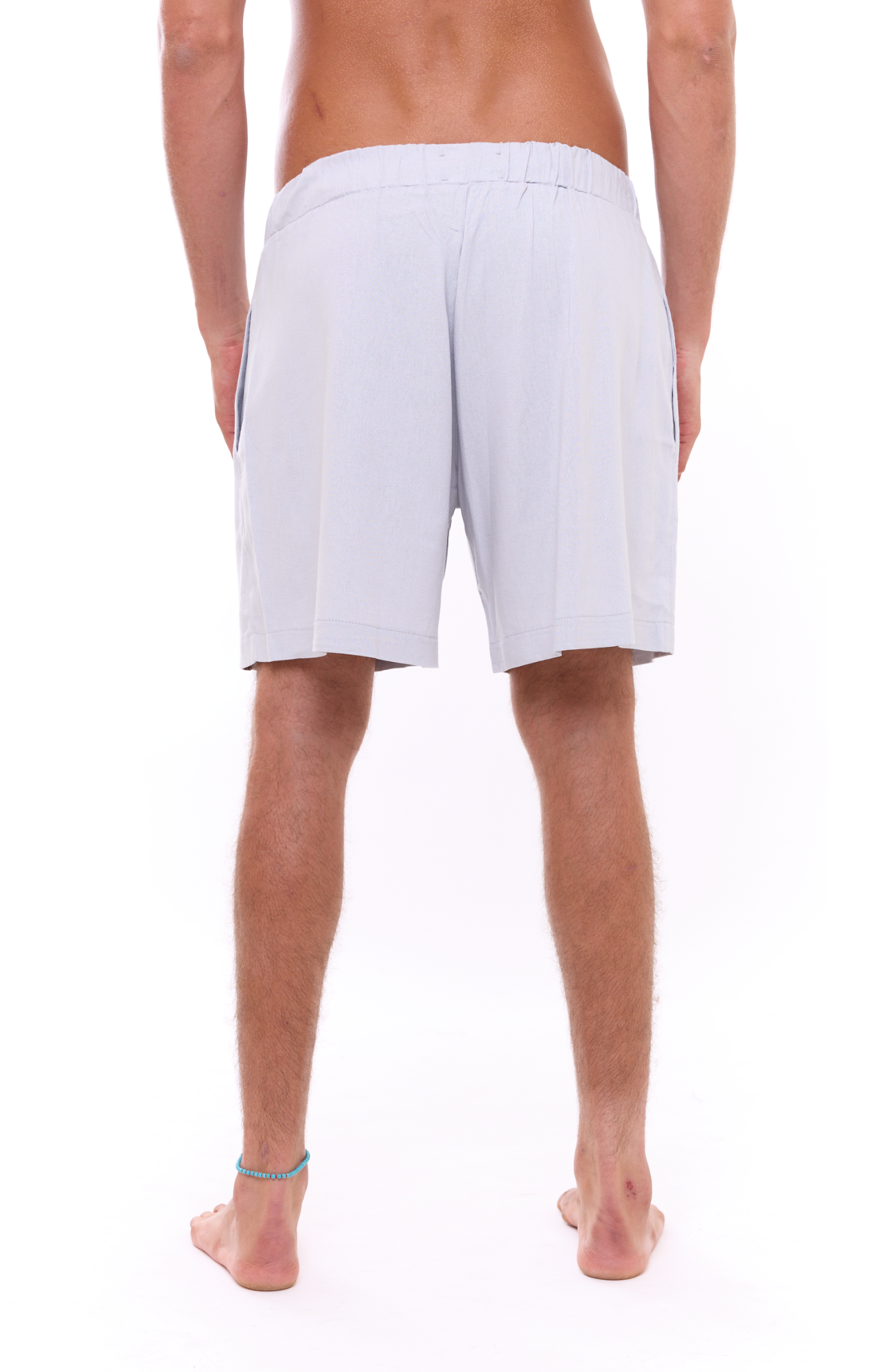 Light Gray - Unisex Linen Shorts