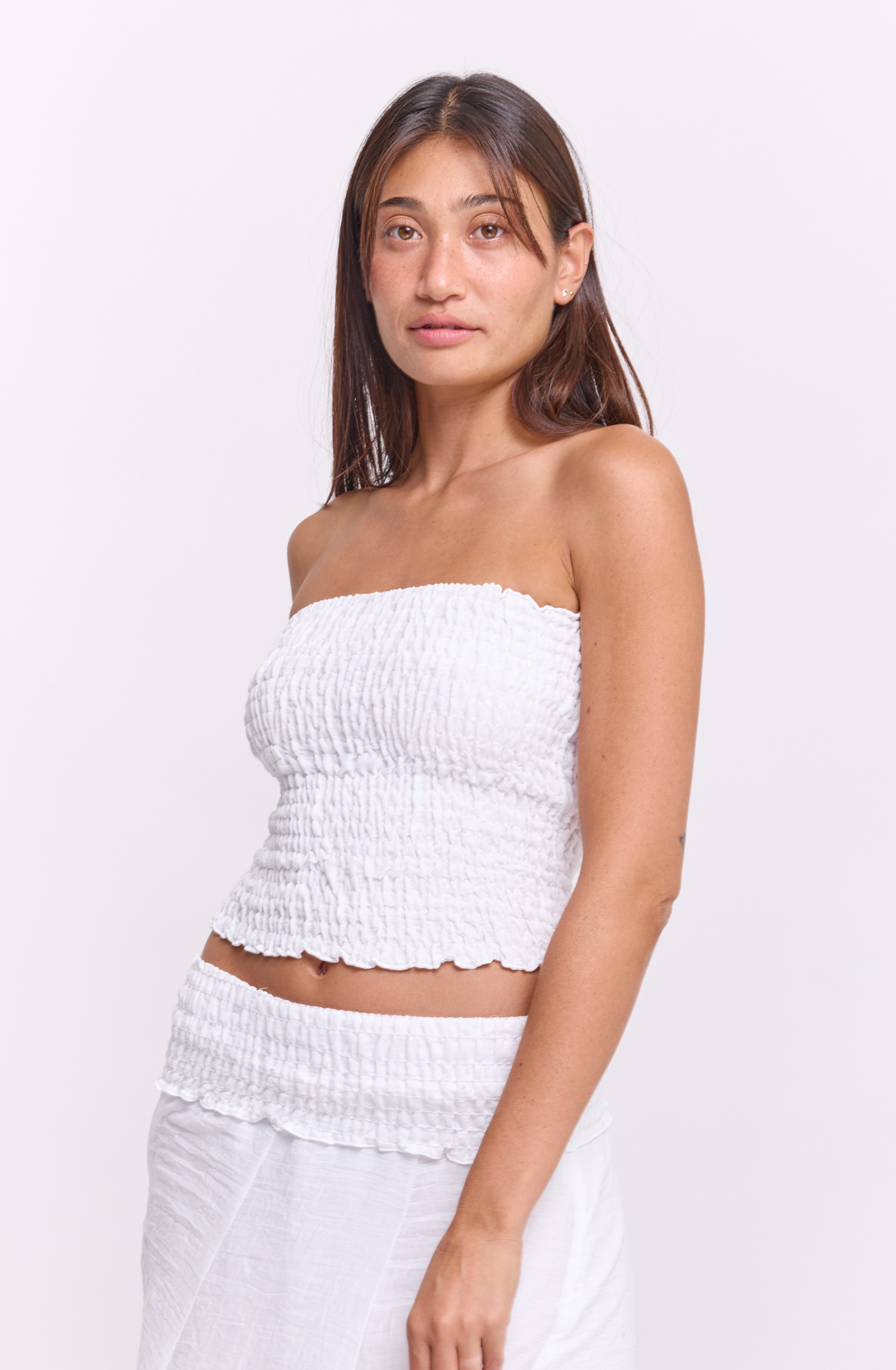 Strapless shirt - White