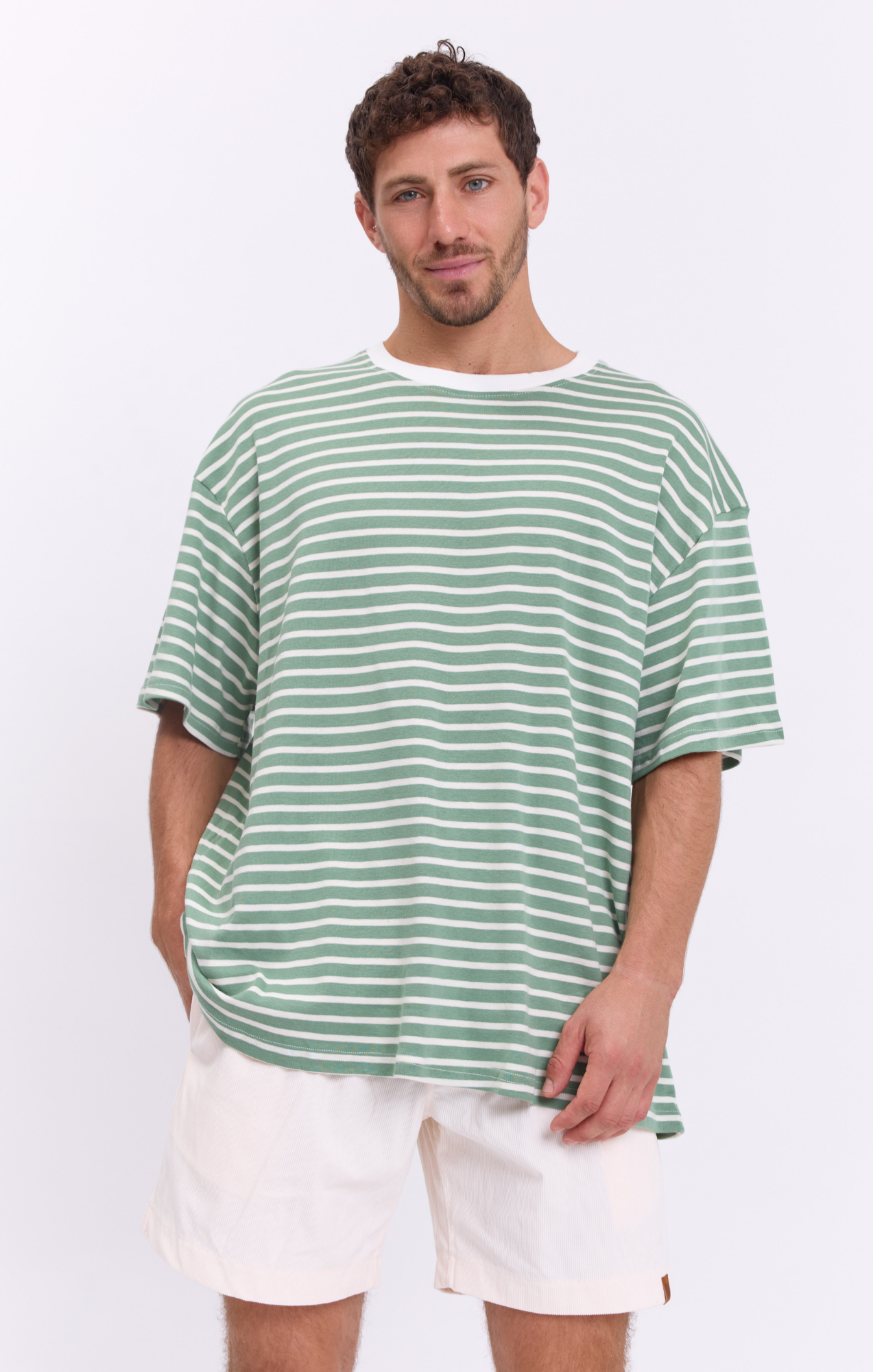 Light Green Stripes - Oversize T-Shirt