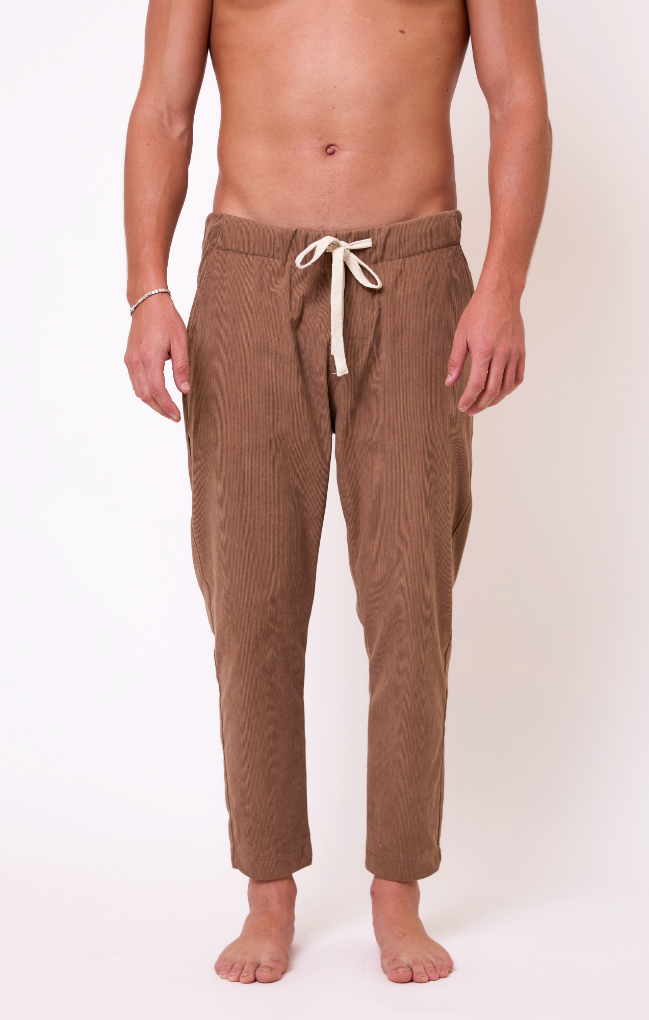 Khaki  - Corduroy Long Pants