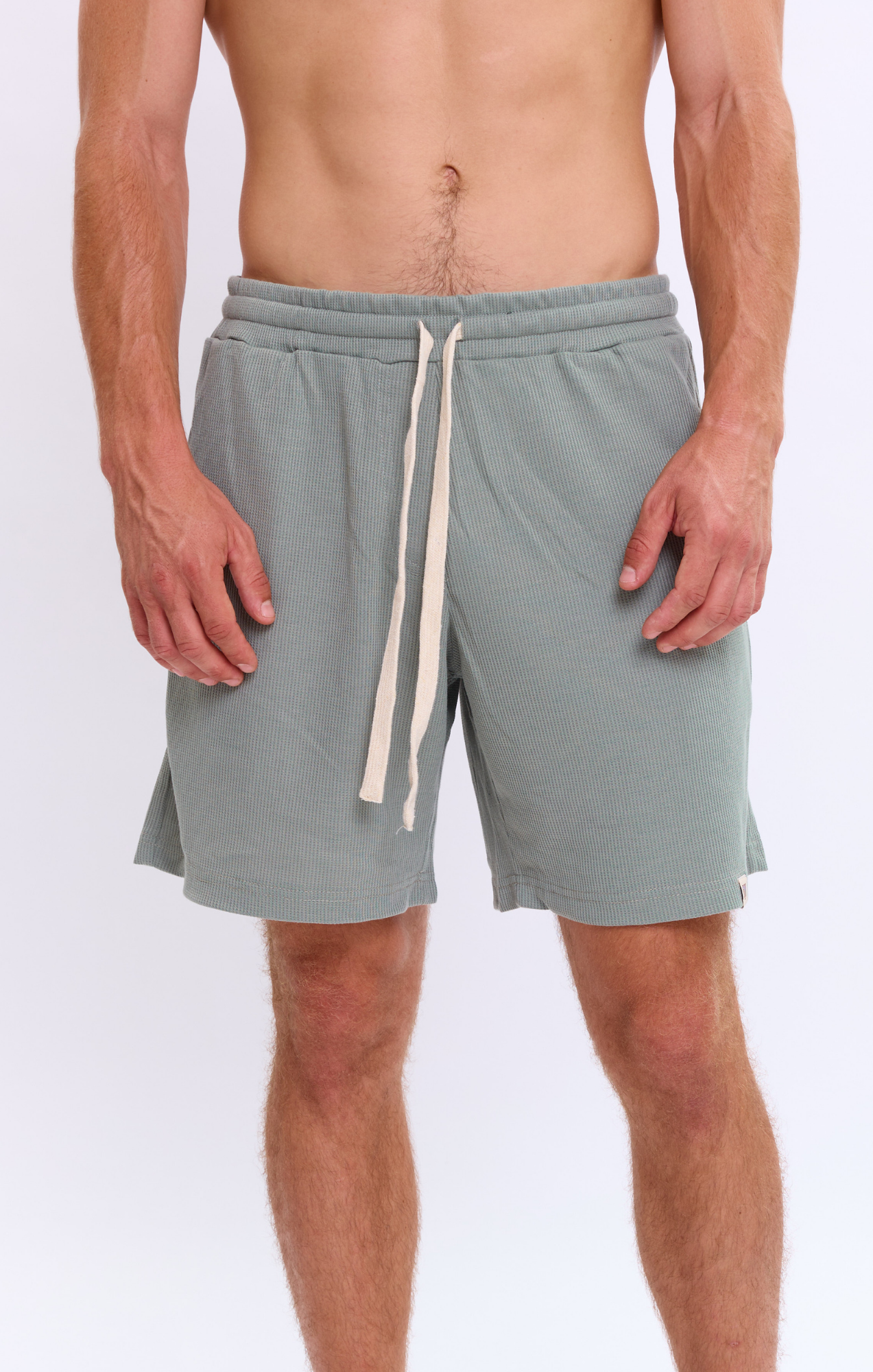 Gray Green- Waffle Shorts