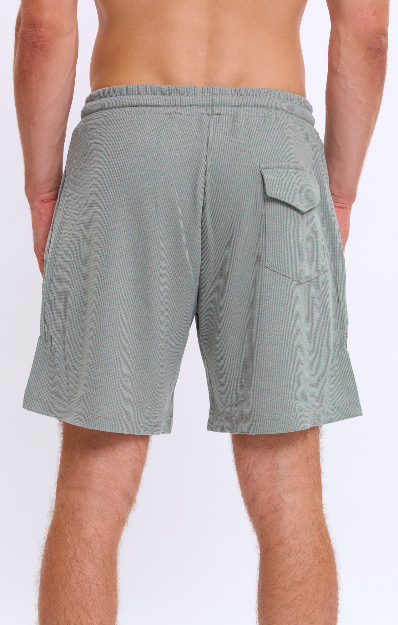 Gray Green- Waffle Shorts