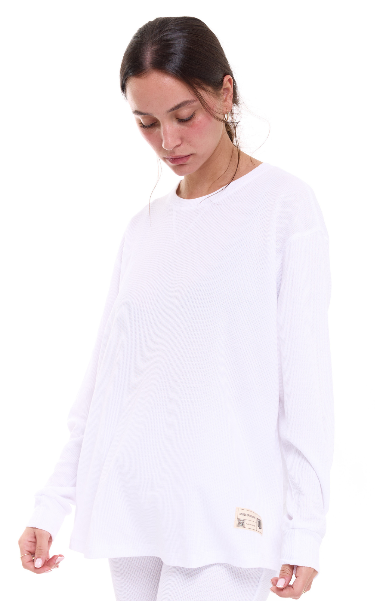 White- Waffle Long Shirt