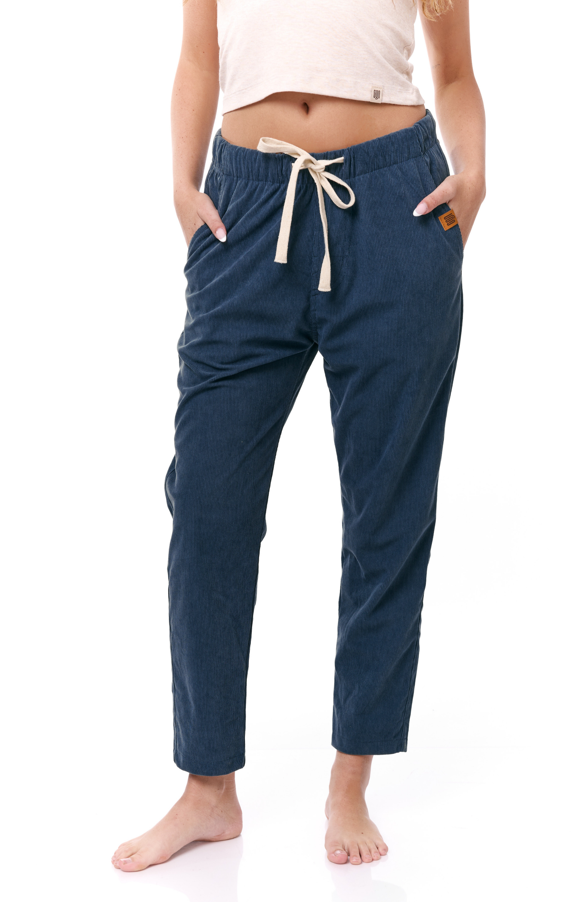 Blue - Corduroy Long Pants