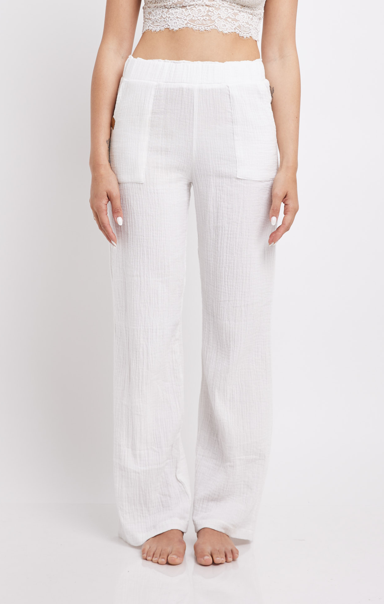 Off White -Woman  Long Pants Tetra